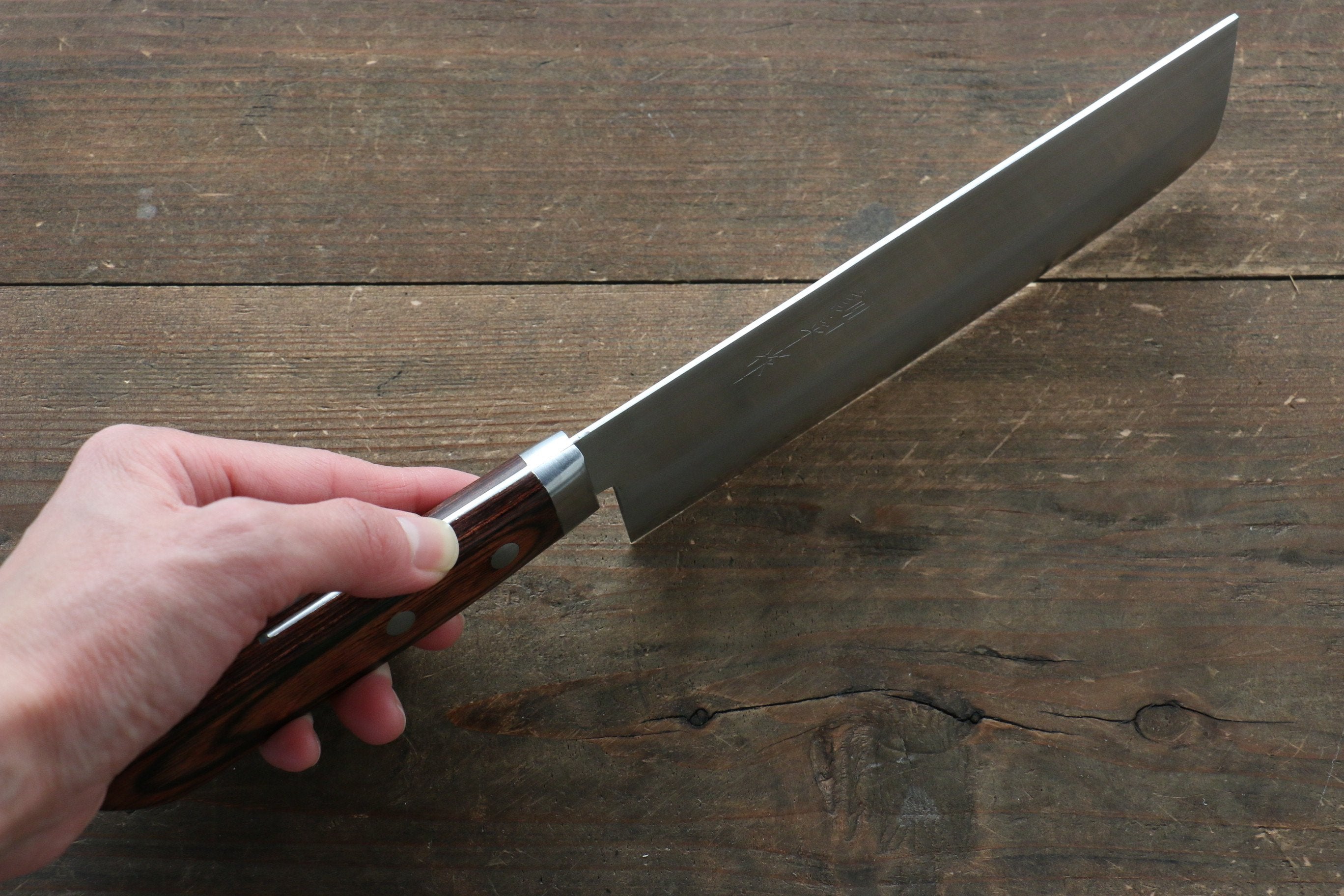 Kunihira VG1 Migaki Finished Usuba 165mm Mahogany Handle - Japanny - Best Japanese Knife
