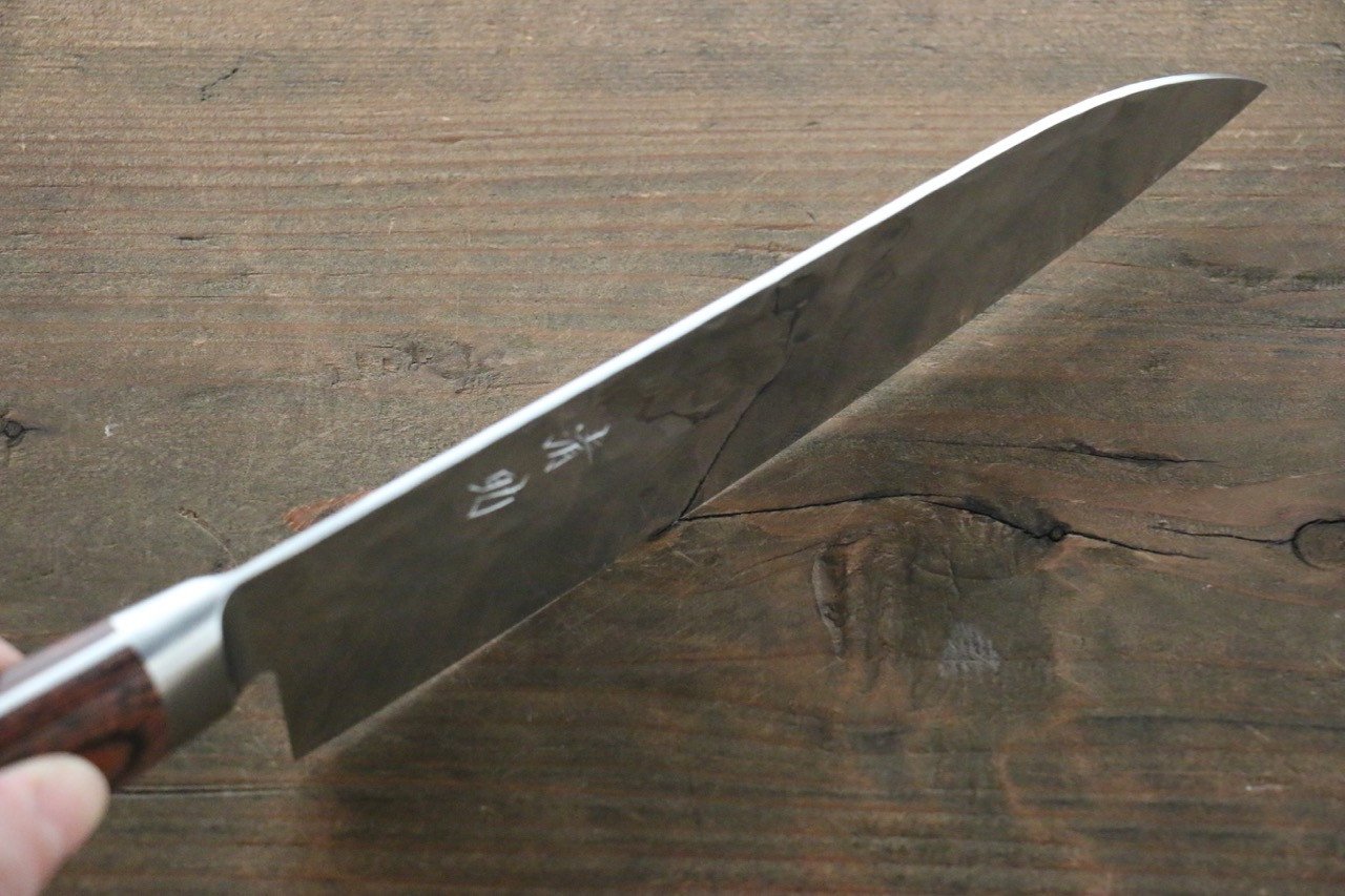 Seisuke VG10 33 Layer Damascus Santoku 180mm Mahogany Handle - Japanny - Best Japanese Knife