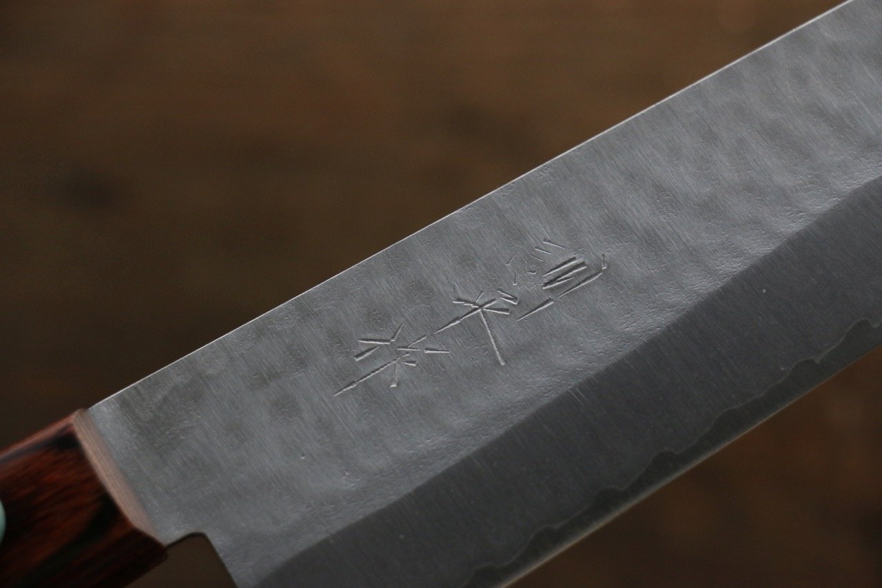 Kunihira VG1 Hammered Santoku 170mm Mahogany (Super Deal)Handle - Japanny - Best Japanese Knife