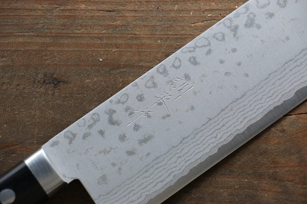 Kunihira Sairyu VG10 Damascus Nakiri 165mm Pakka wood Handle - Japanny - Best Japanese Knife
