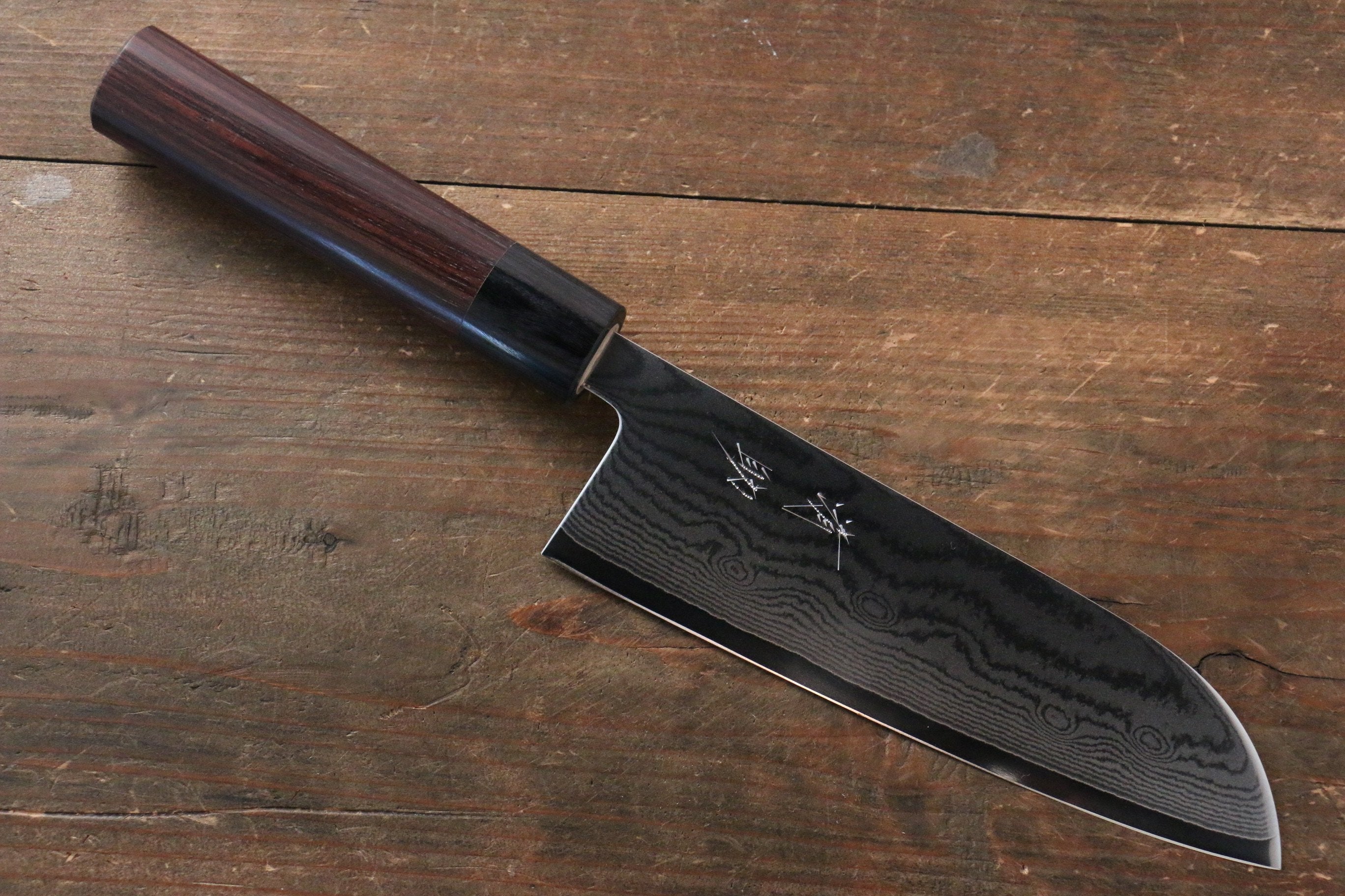 Seisuke VG10 63Layer Damascus Santoku 165mm & Gyuto 210mm Japanese Chef Knife Set - Japanny - Best Japanese Knife