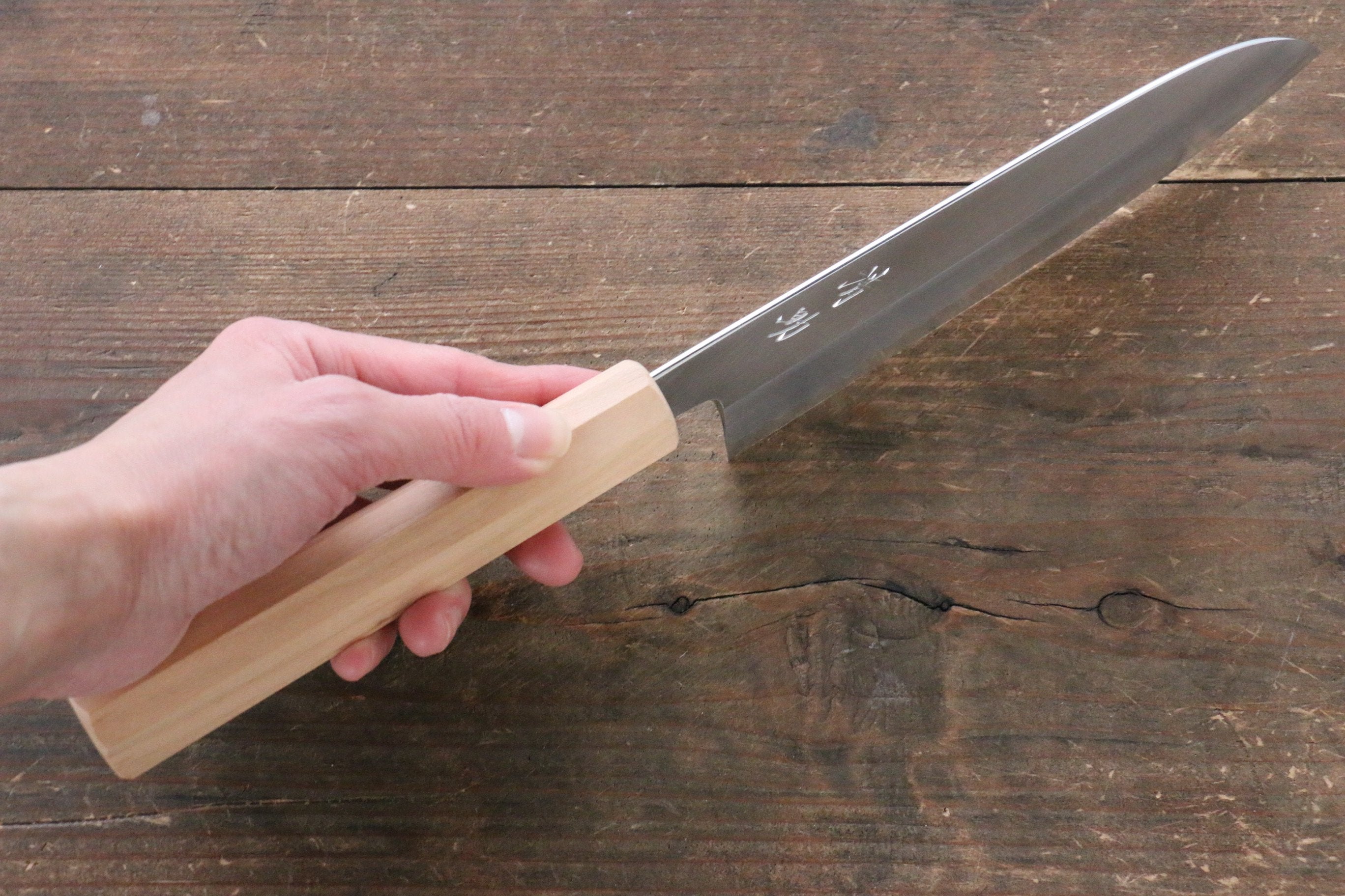 Seisuke Silver Steel No.3 Santoku 165mm Cherry Tree Handle - Japanny - Best Japanese Knife