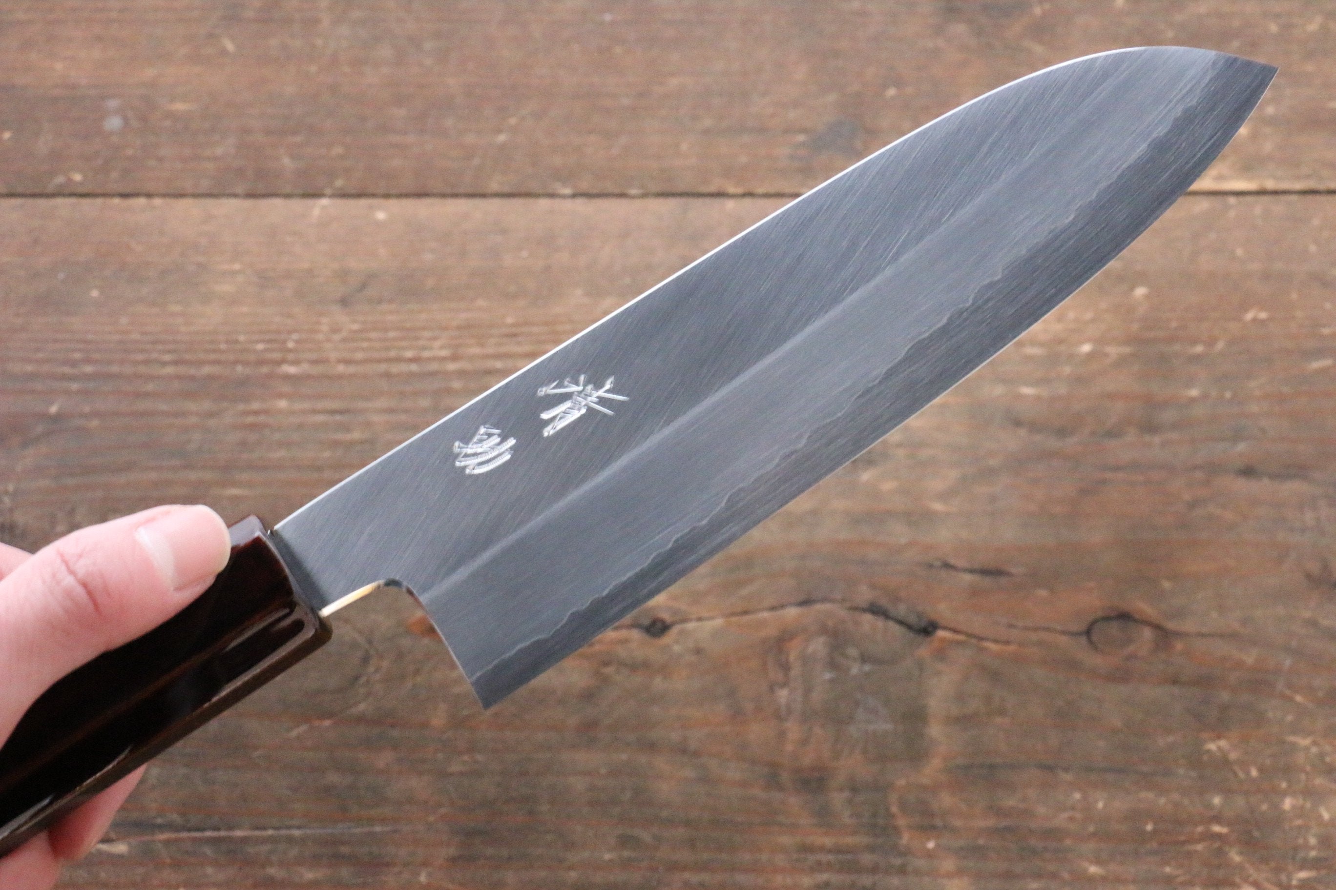 Seisuke Silver Steel No.3 Santoku 165mm Wood(Lacquered) Handle - Japanny - Best Japanese Knife
