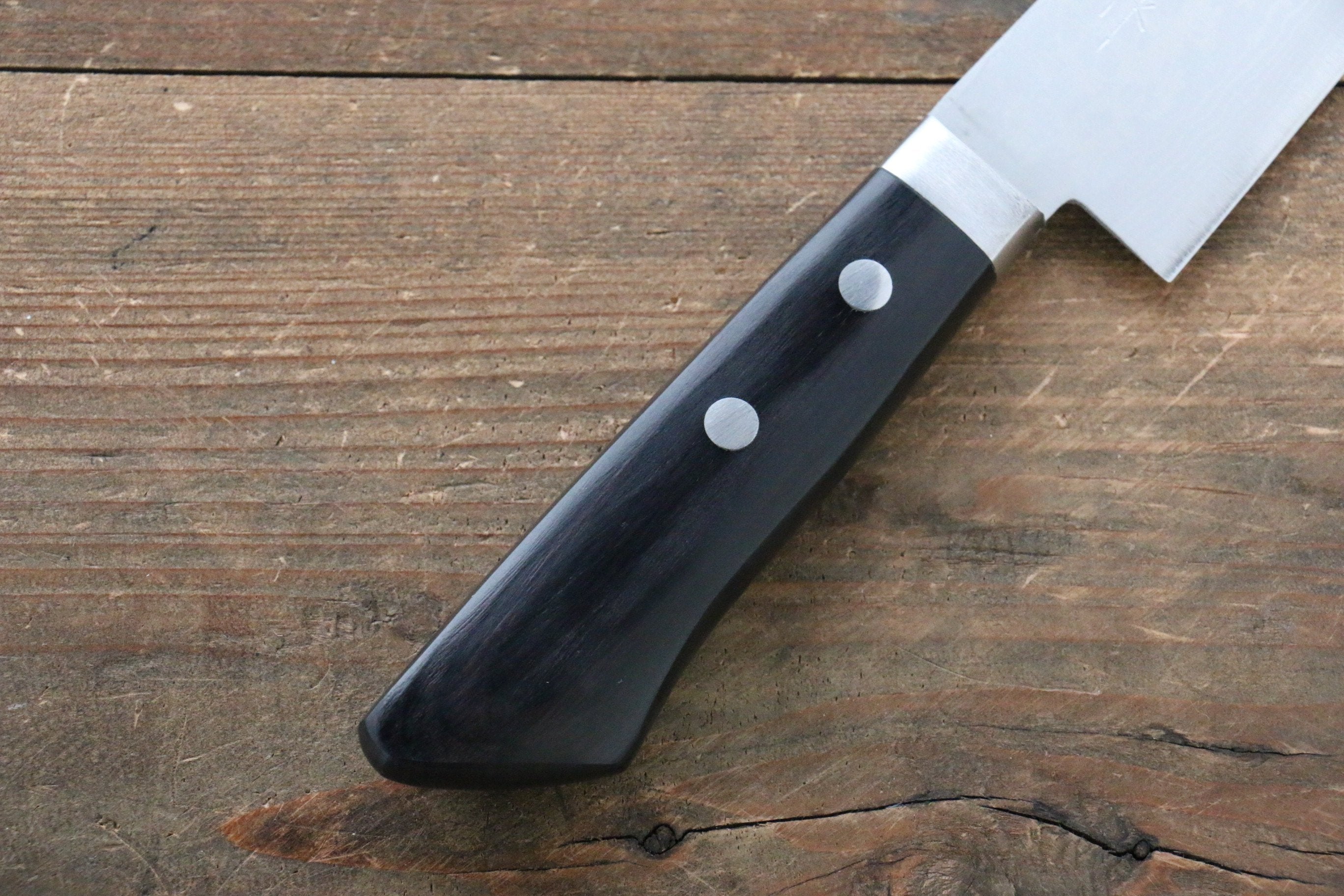 Kunihira Sairyu VG10 Damascus Small Santoku 135mm Black Pakka wood Handle - Japanny - Best Japanese Knife