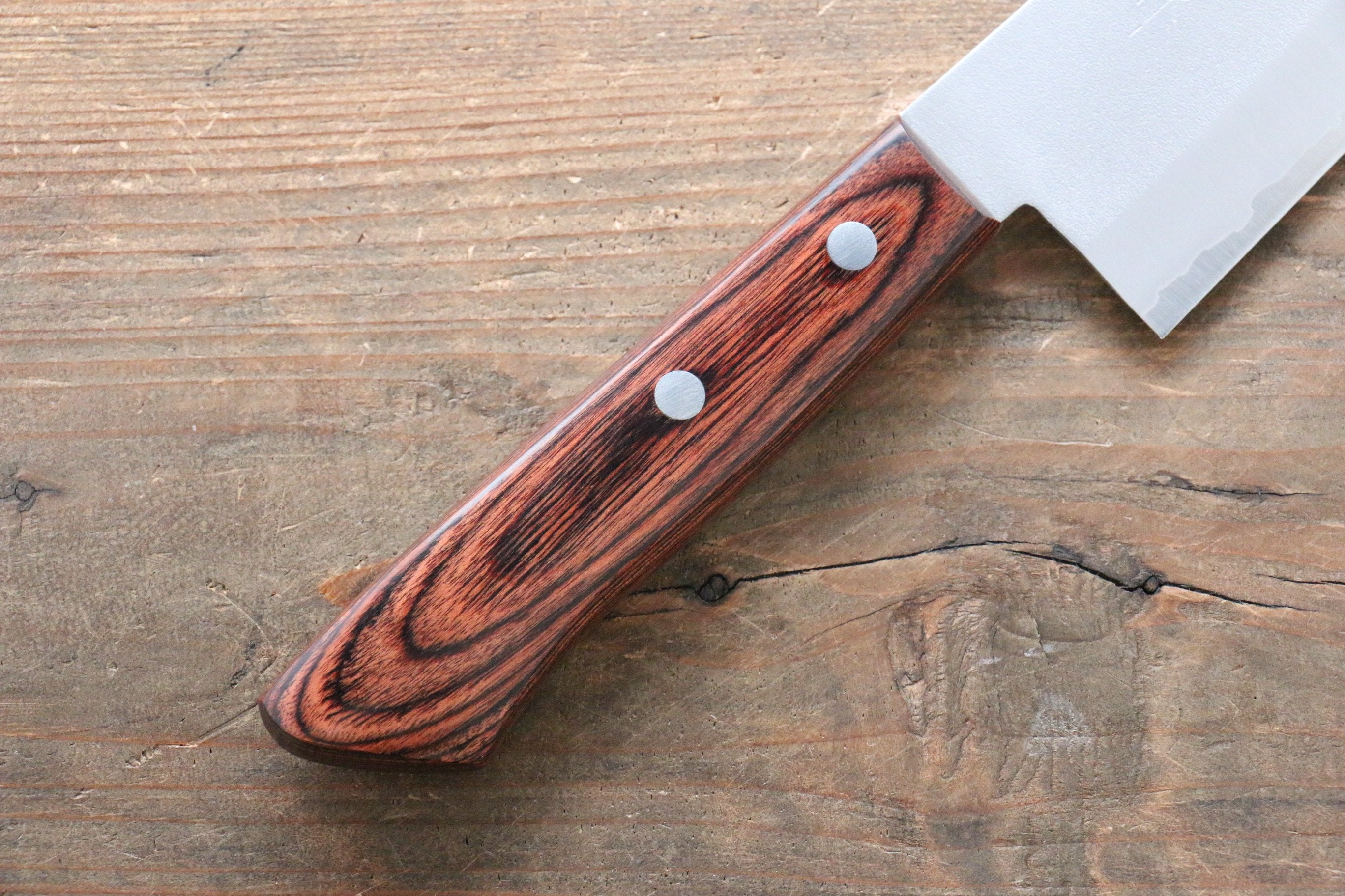 Kunihira VG1 Nashiji Santoku 170mm Mahogany Handle - Japanny - Best Japanese Knife