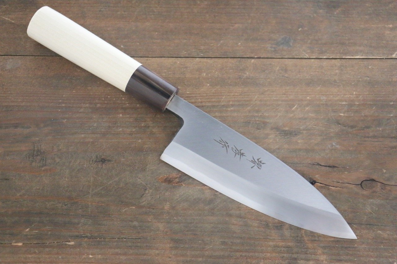 Sakai Takayuki Kasumitogi White Steel Temari engraving Deba 165mm - Japanny - Best Japanese Knife