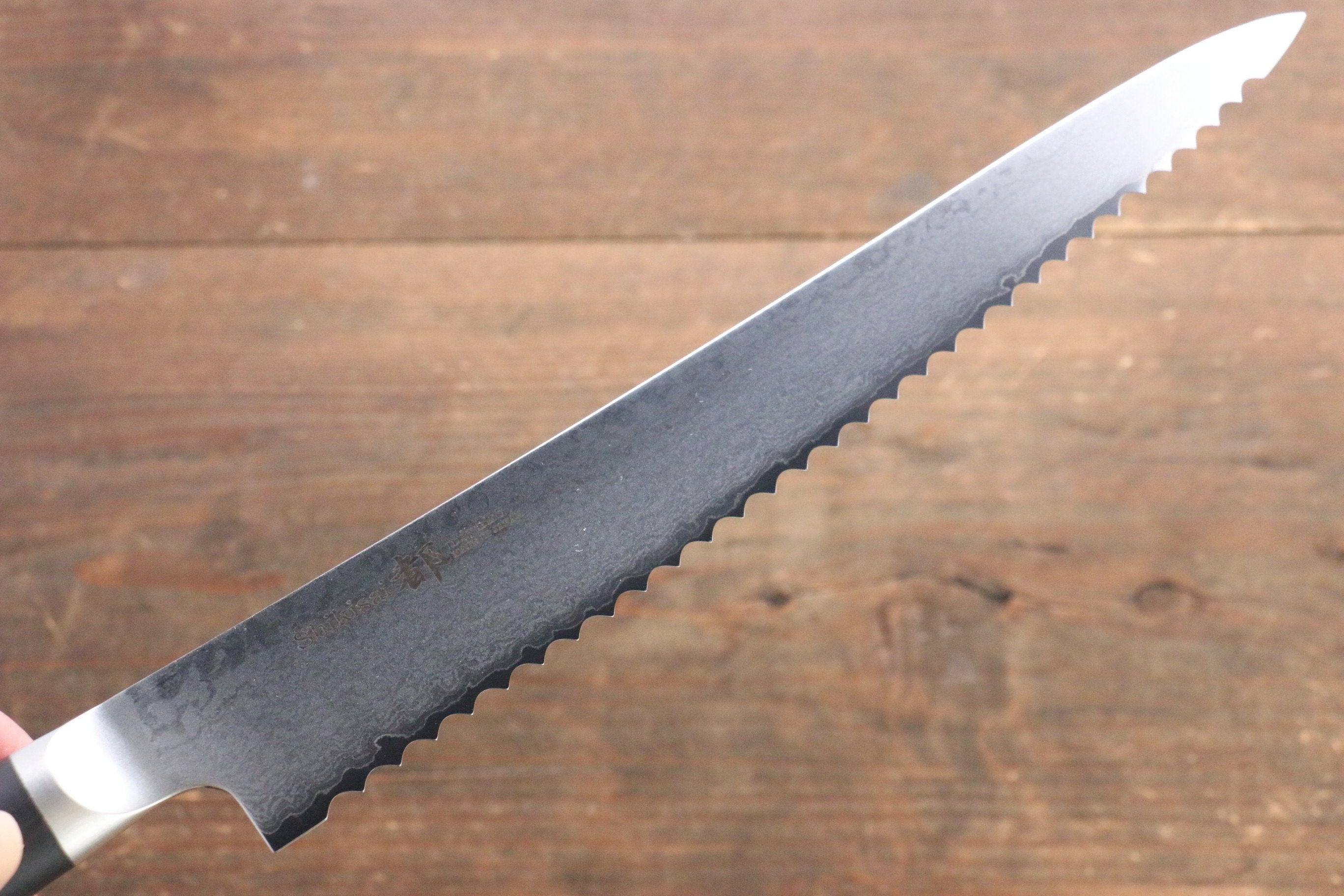 Miyako AUS8 33 Layer Damascus Bread Slicer 240mm - Japanny - Best Japanese Knife