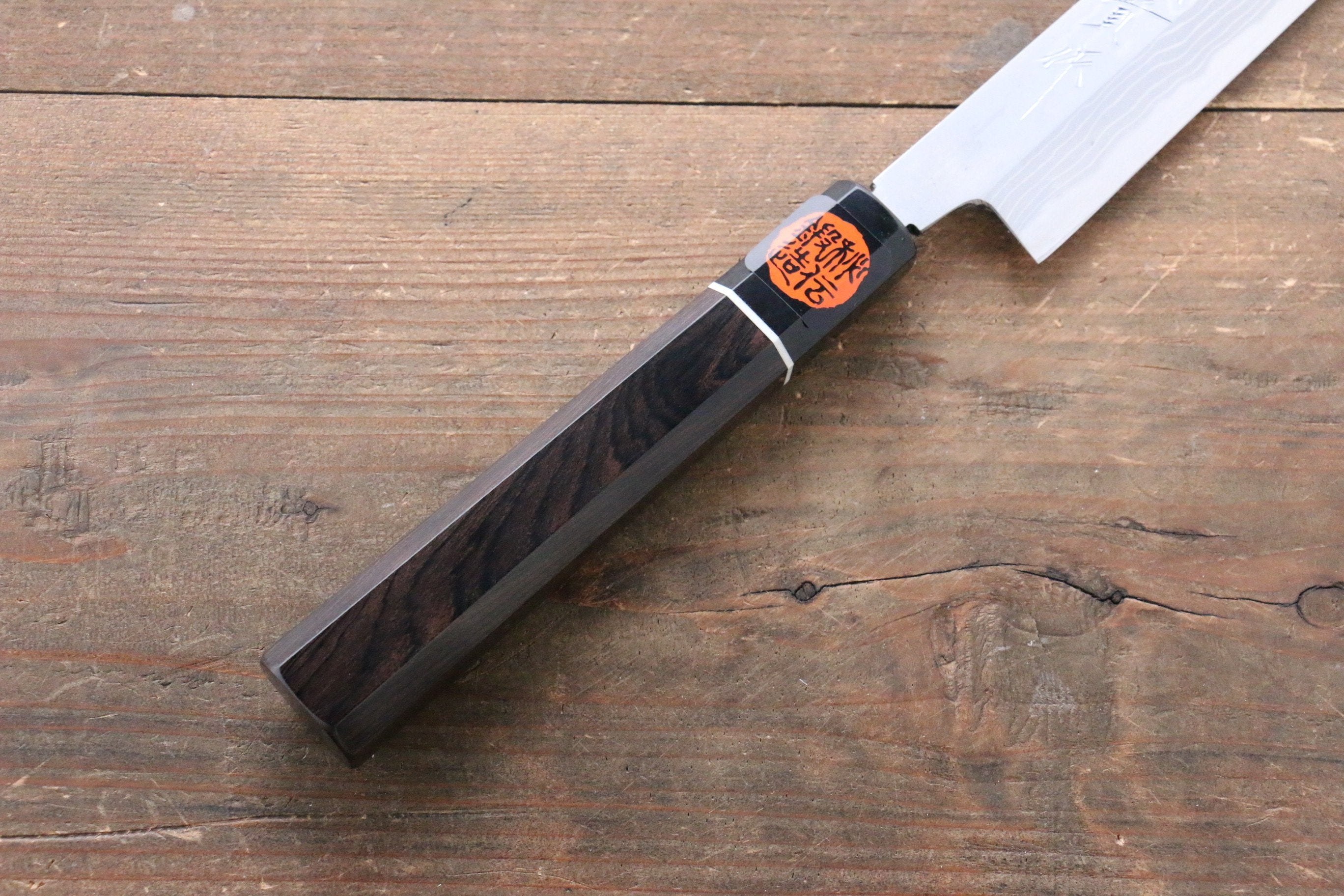 Shigeki Tanaka Blue Steel No.2 Damascus Yanagiba 270mm Ebony Wood Handle - Japanny - Best Japanese Knife