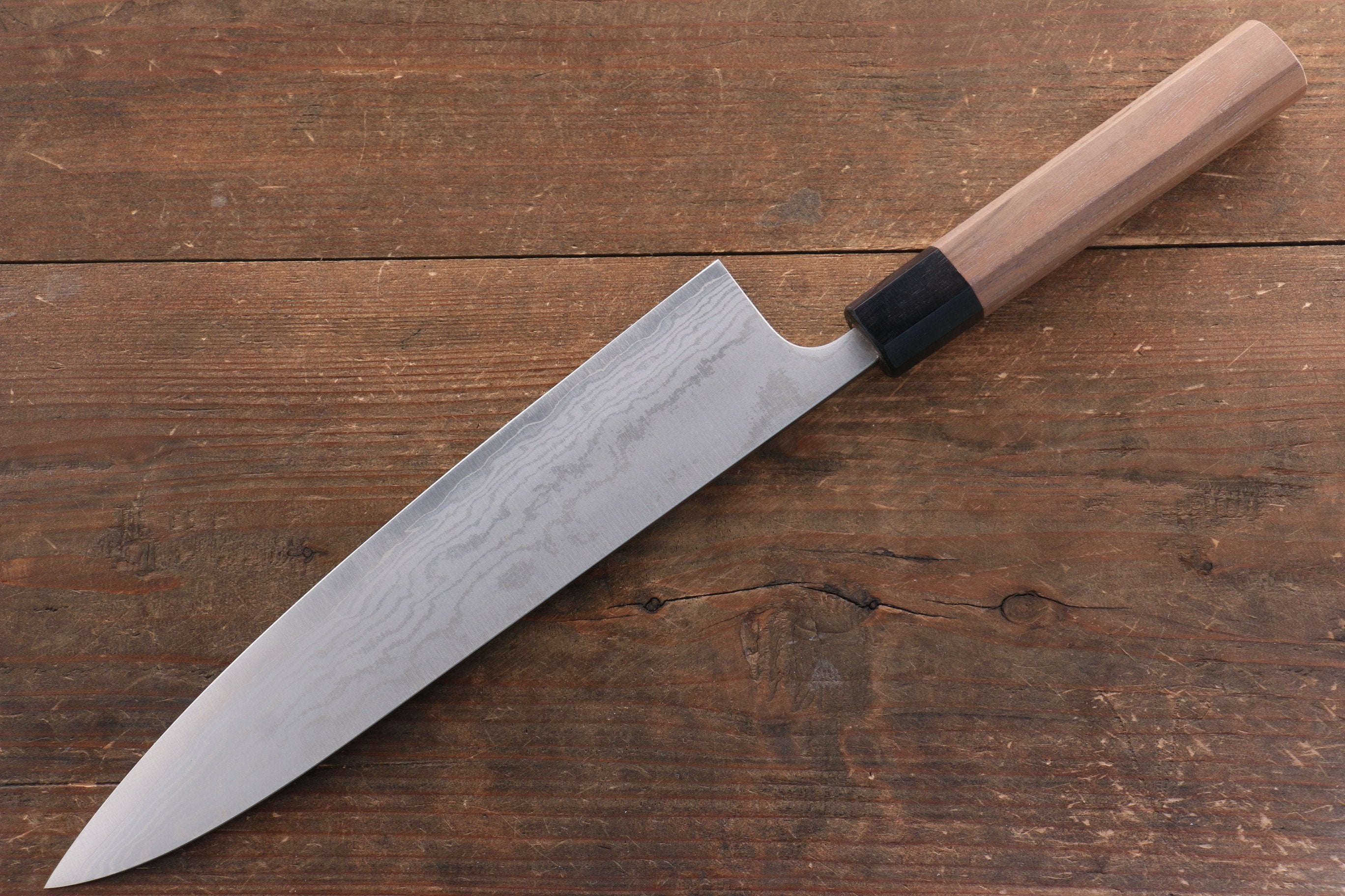 Nao Yamamoto VG10 Damascus Gyuto 240mm Walnut Handle - Japanny - Best Japanese Knife