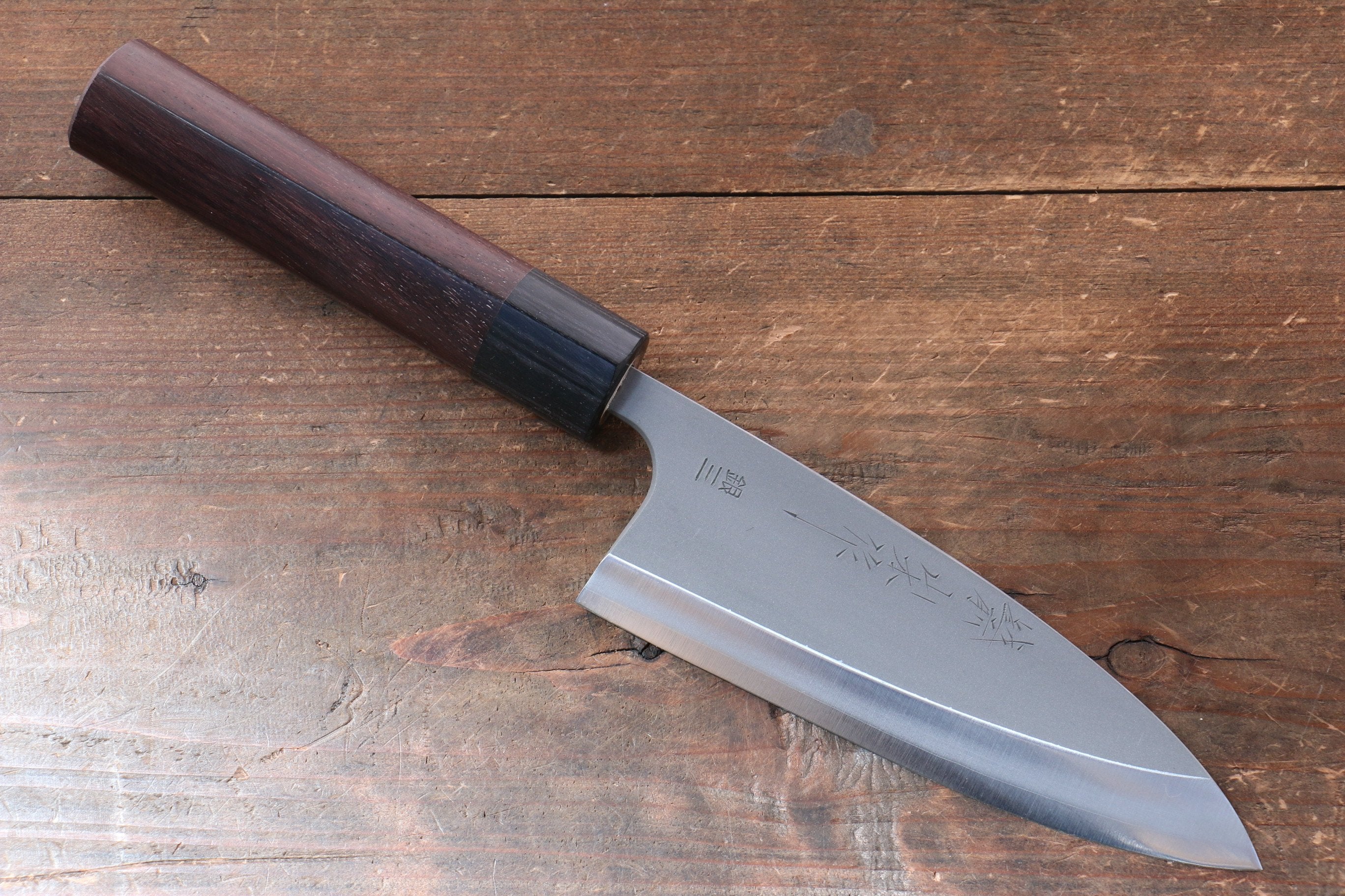 Nao Yamamoto Silver Steel No.3 Nashiji Deba 150mm Shitan Handle - Japanny - Best Japanese Knife