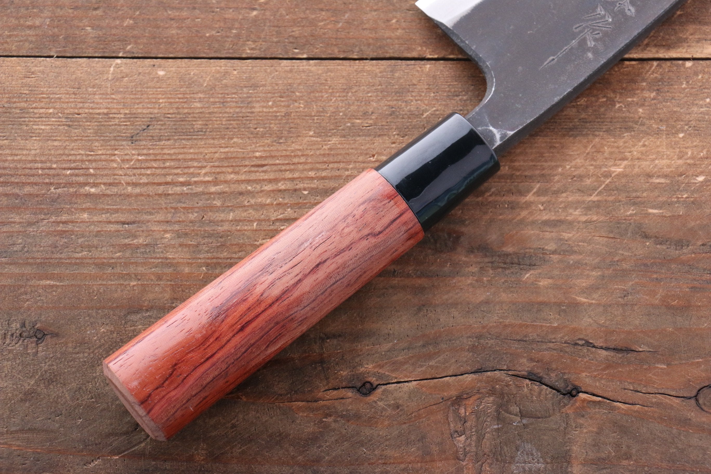 Nao Yamamoto White Steel No.1 Kurouchi Deba 150mm Bubinga Handle - Japanny - Best Japanese Knife