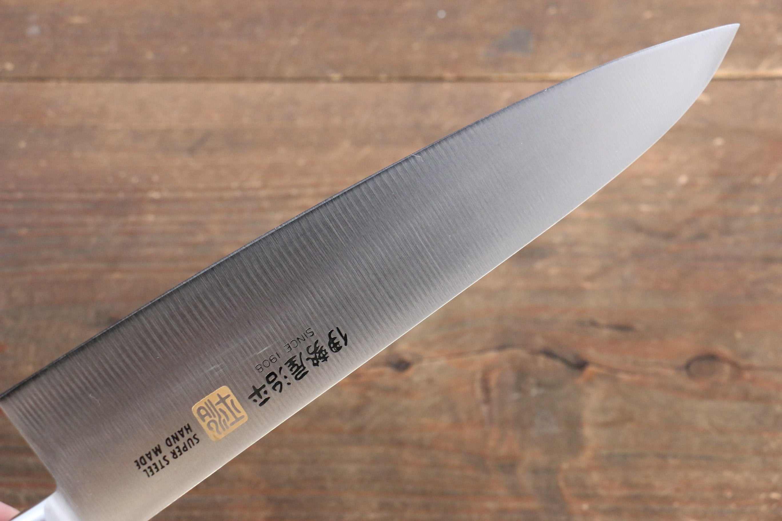 Iseya Molybdenum Steel Petty Knife 150mm & Gyuto Knife 210mmwith Black Micarta handle Set (Ferrel : Stainless Steel) - Japanny - Best Japanese Knife