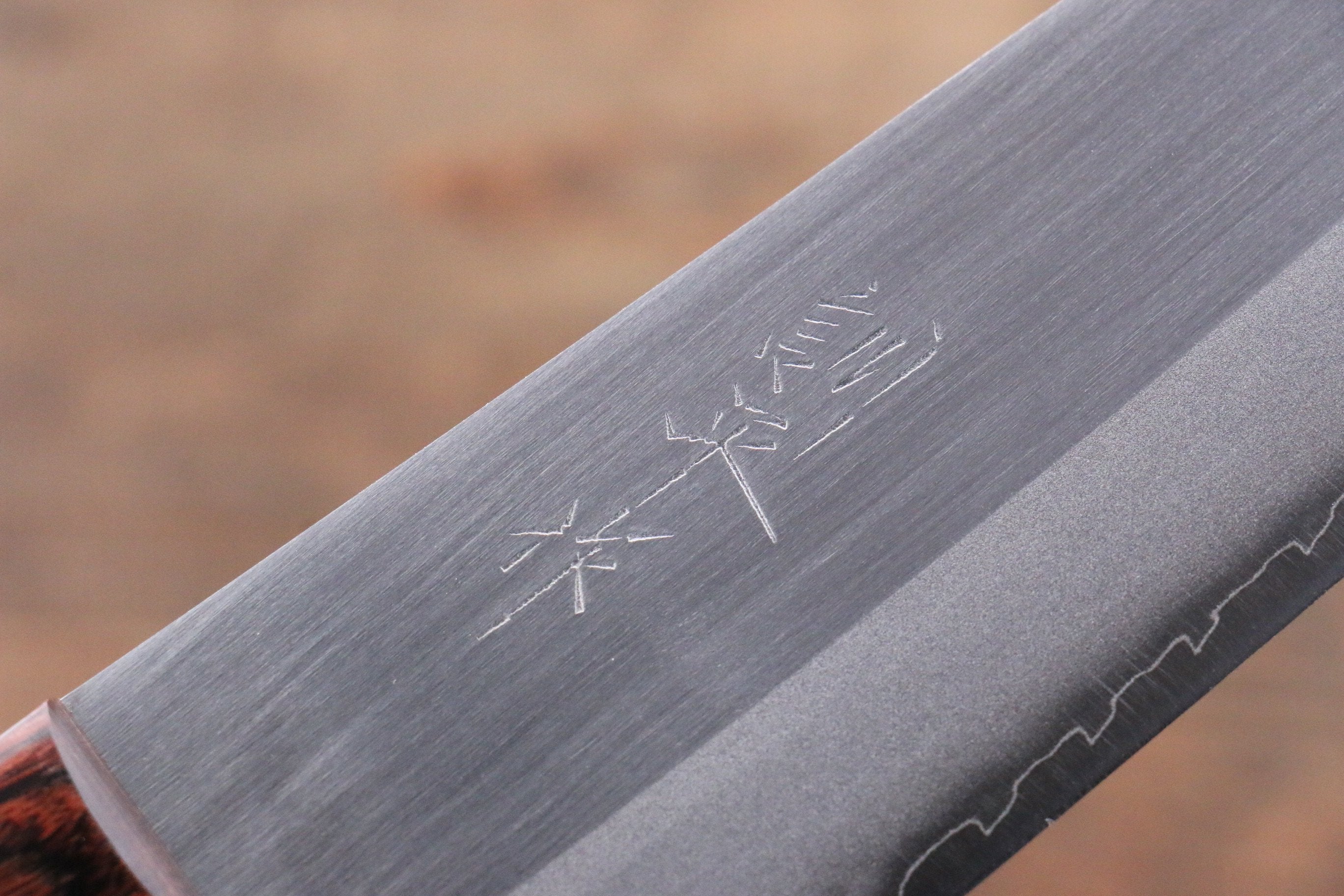 Kunihira VG1 Migaki Finished Santoku 170mm Mahogany Handle - Japanny - Best Japanese Knife