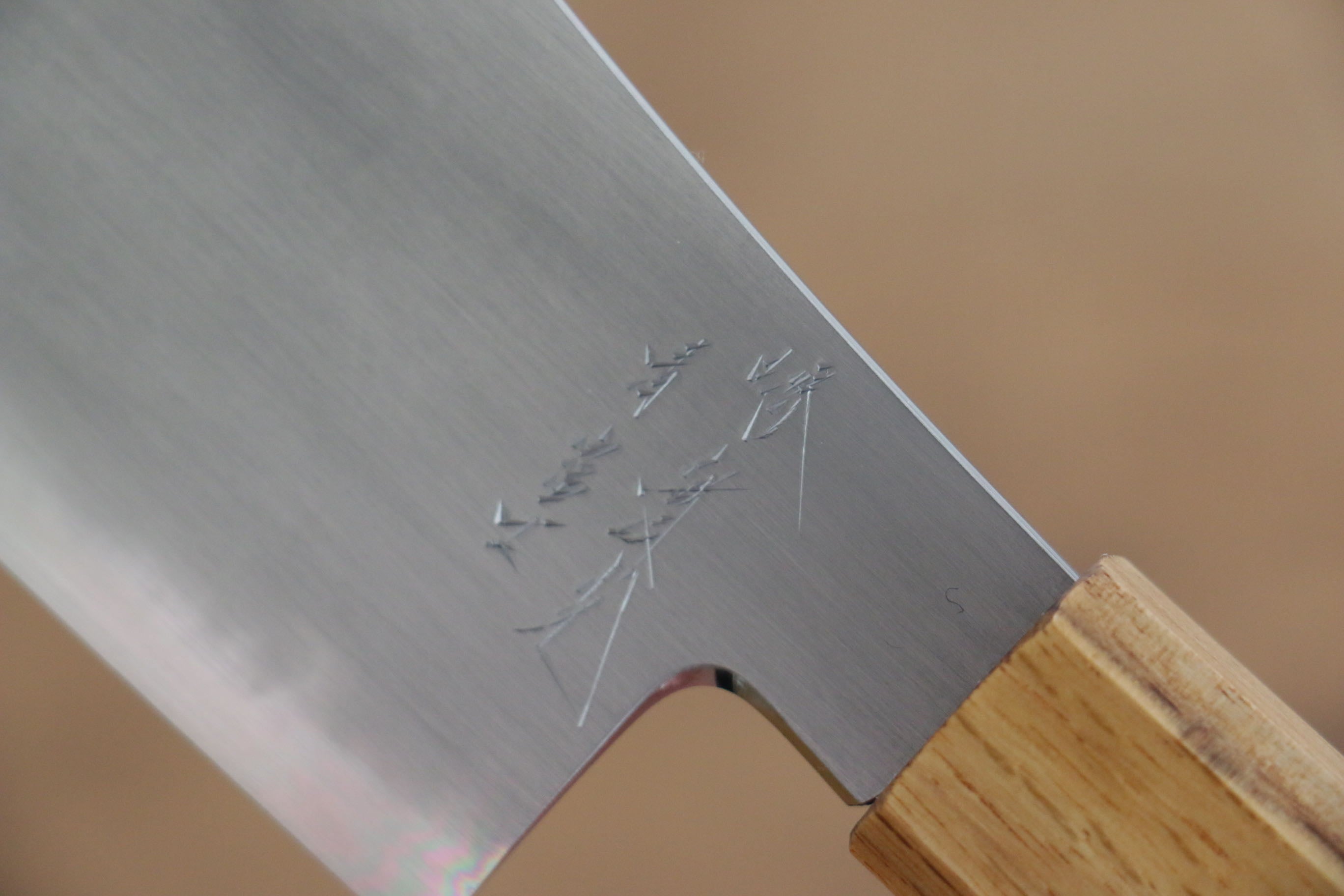 Jikko Fujisan Blue Steel No.2 Santoku  180mm Oak Handle - Japanny - Best Japanese Knife