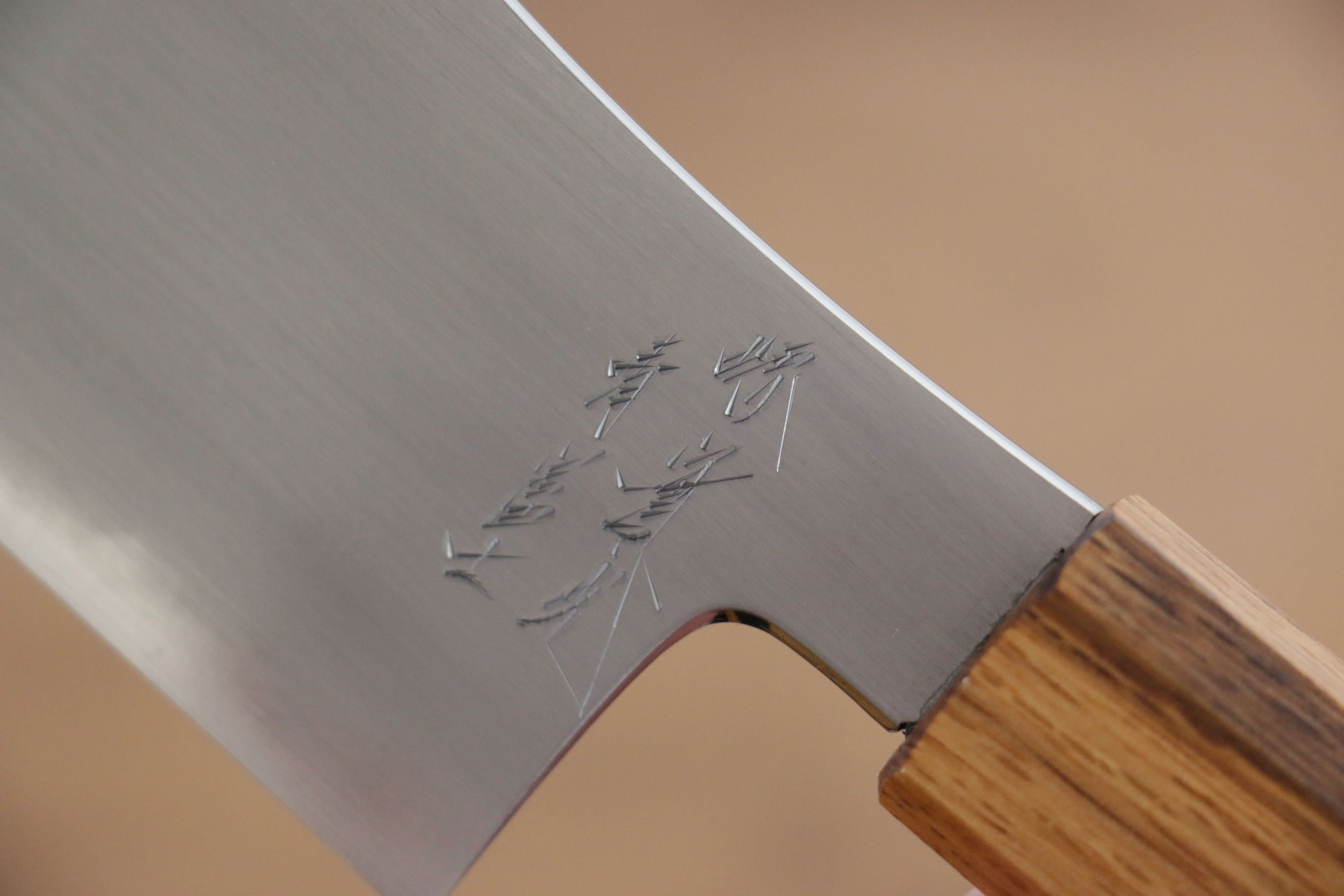 Jikko Fujisan Blue Steel No.2 Gyuto  210mm Oak Handle - Japanny - Best Japanese Knife