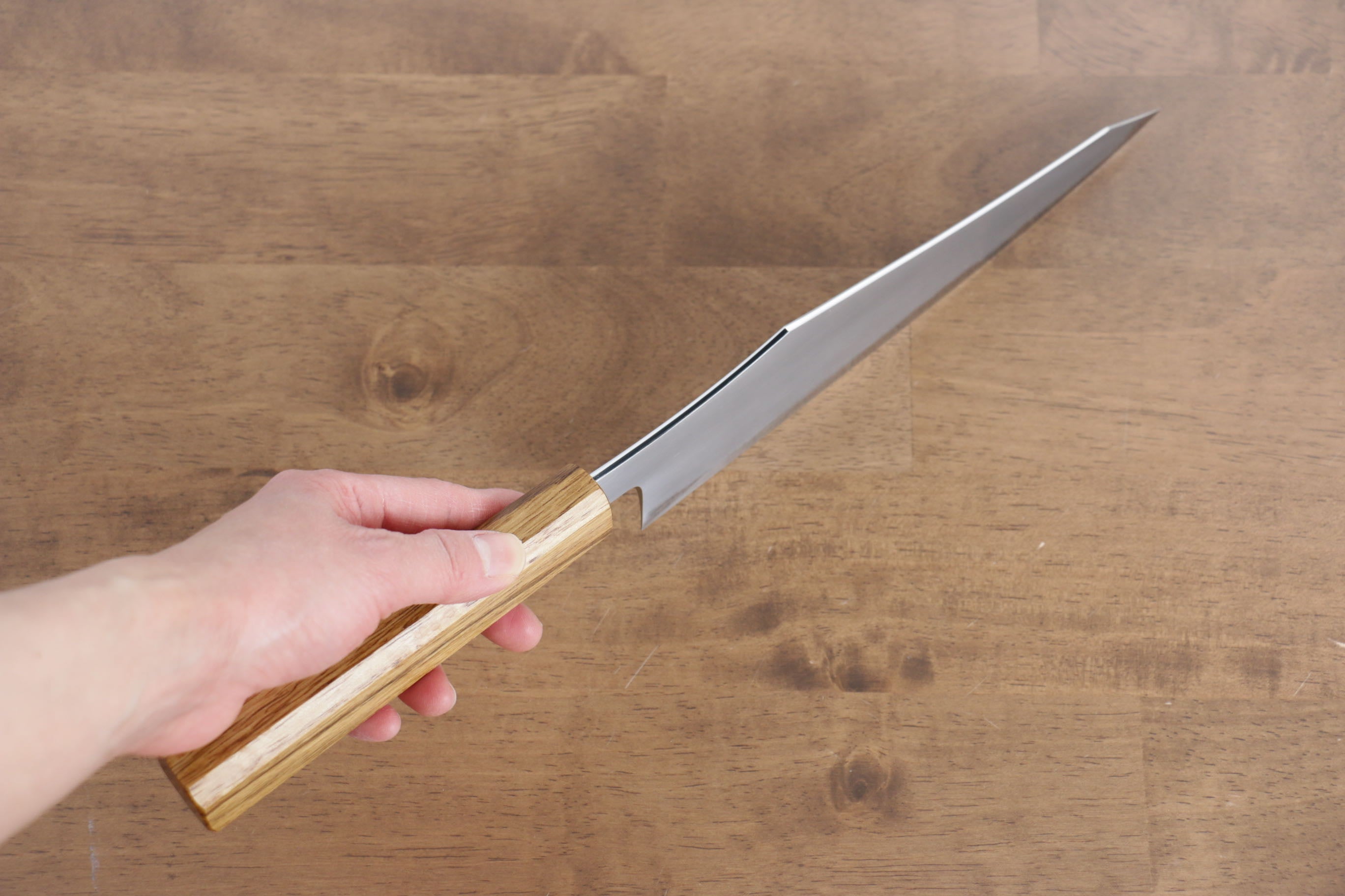 Jikko Fujisan Blue Steel No.2 Gyuto  210mm Oak Handle - Japanny - Best Japanese Knife