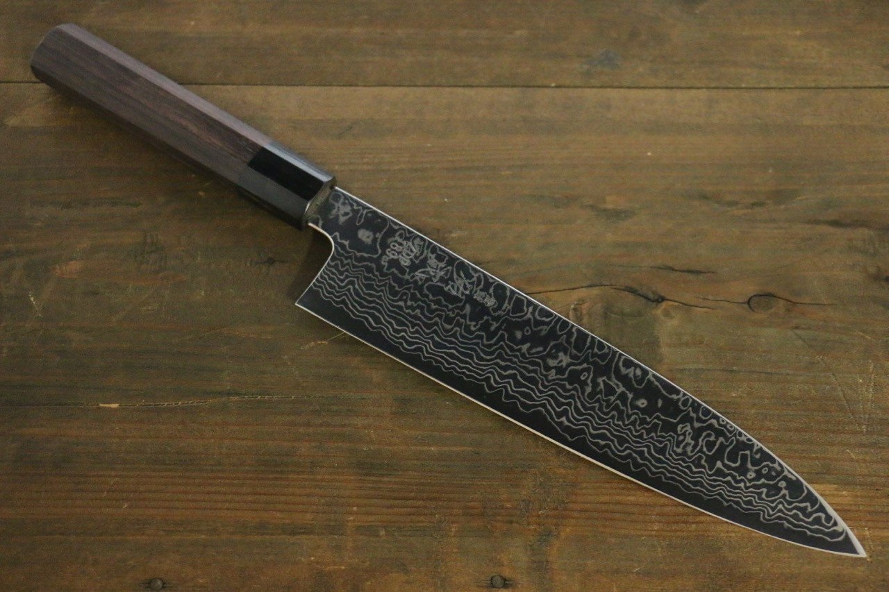 Sukenari ZDP189 Damascus Gyuto 240mm Shitan Handle - Japanny - Best Japanese Knife