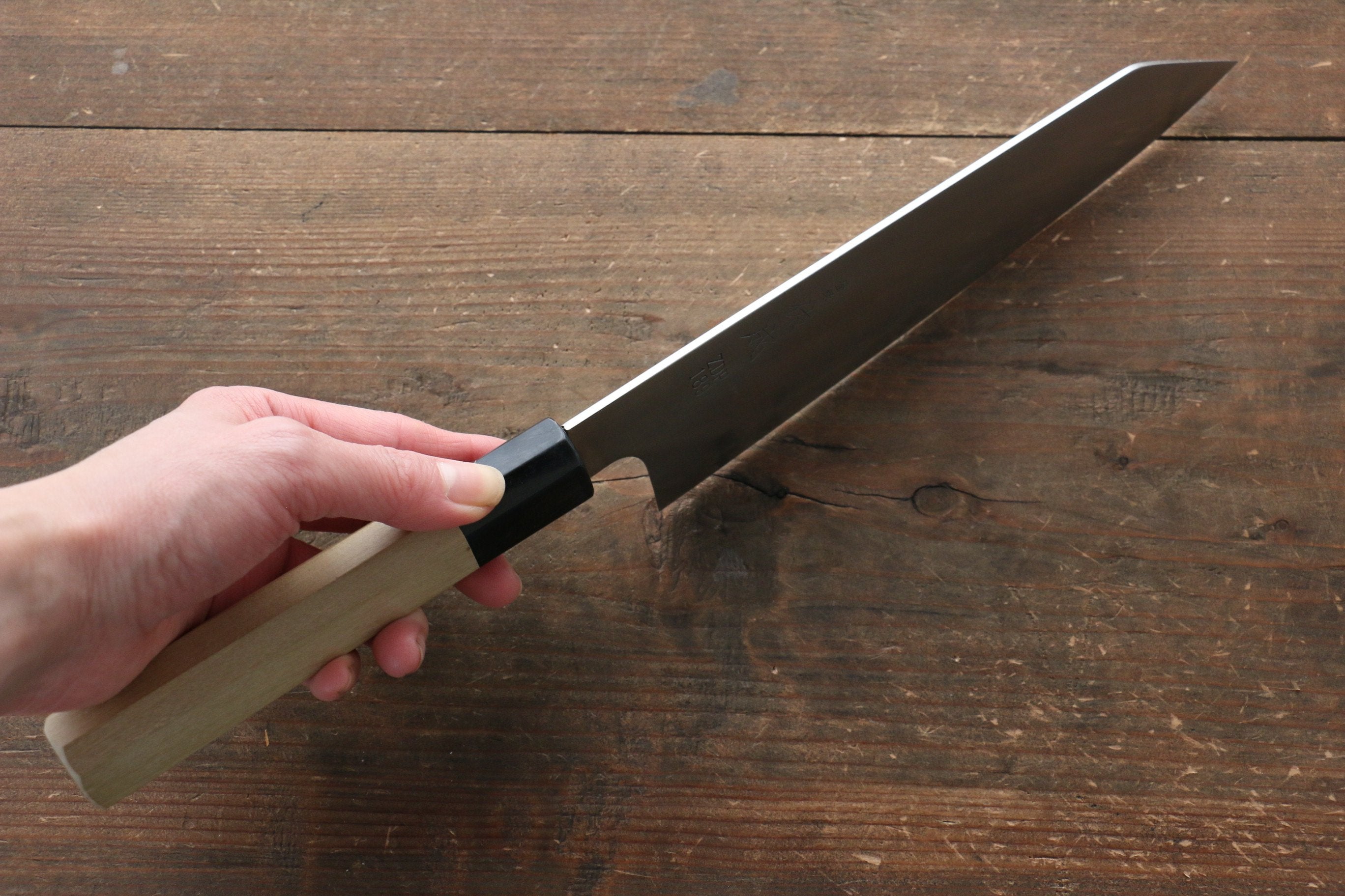 Sukenari ZDP189 3 Layer Kiritsuke Gyuto 210mm Magnolia Handle - Japanny - Best Japanese Knife