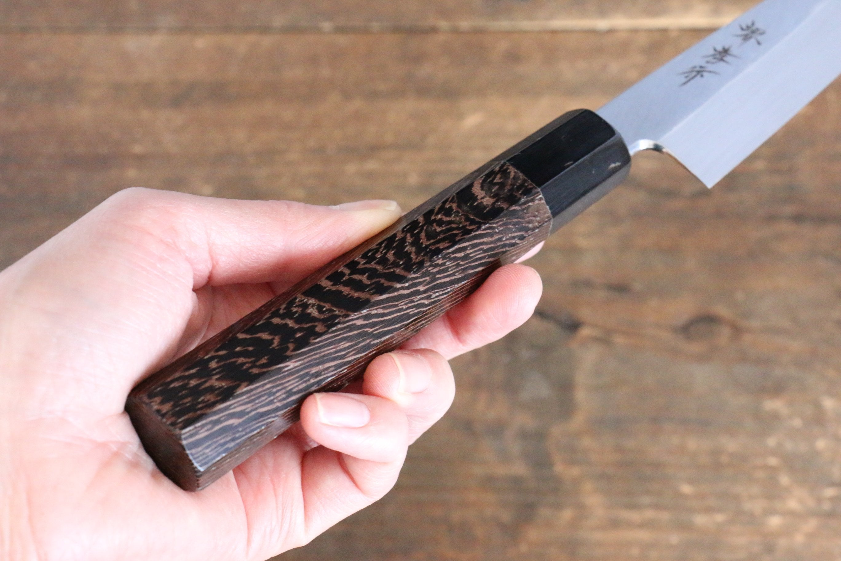 Sakai Takayuki Honyaki White Steel No.2 Baran 120mm Wenge Handle with Sheath - Japanny - Best Japanese Knife