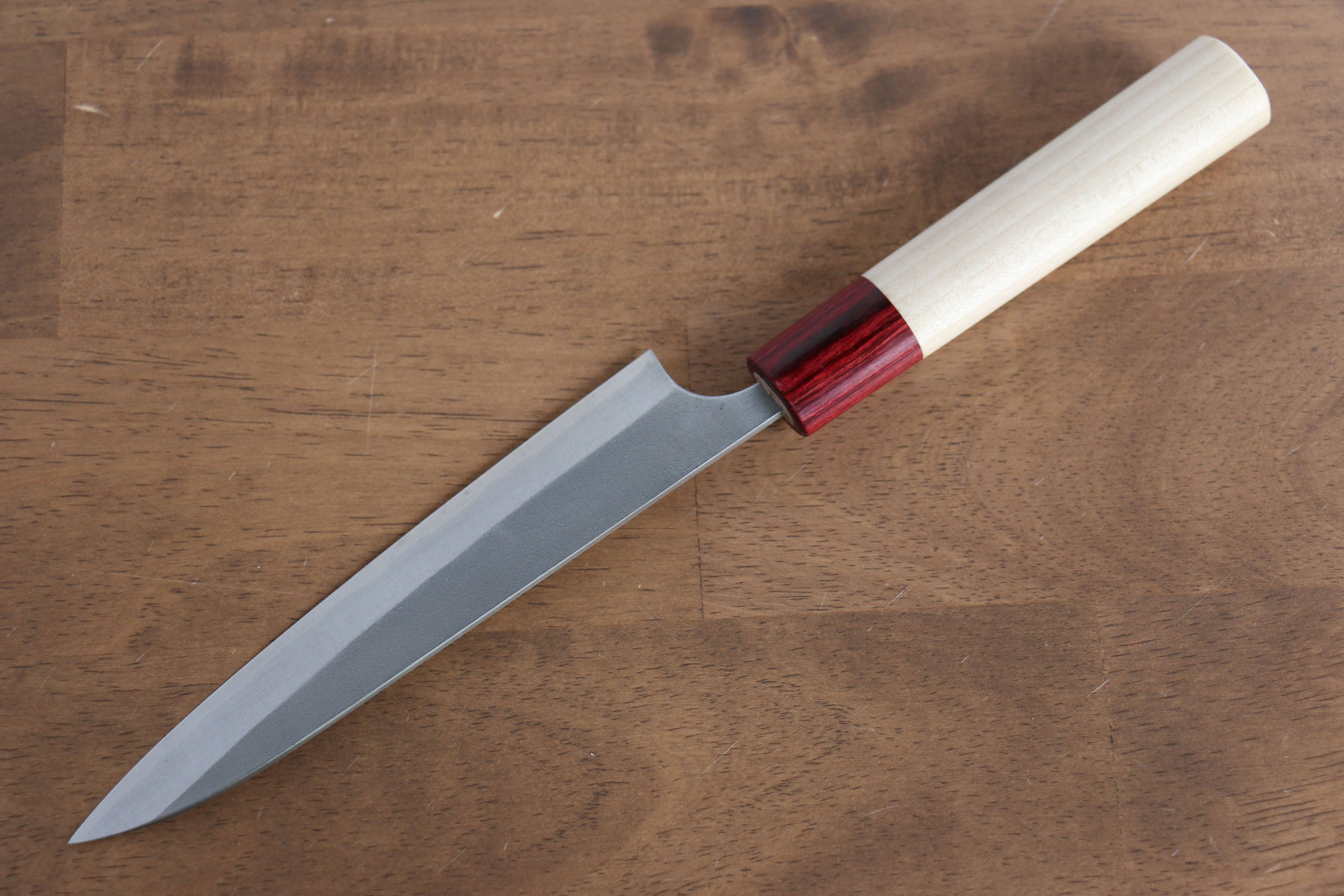 Masakage Yuki White Steel No.2 Nashiji Petty-Utility  120mm Magnolia Handle - Japanny - Best Japanese Knife