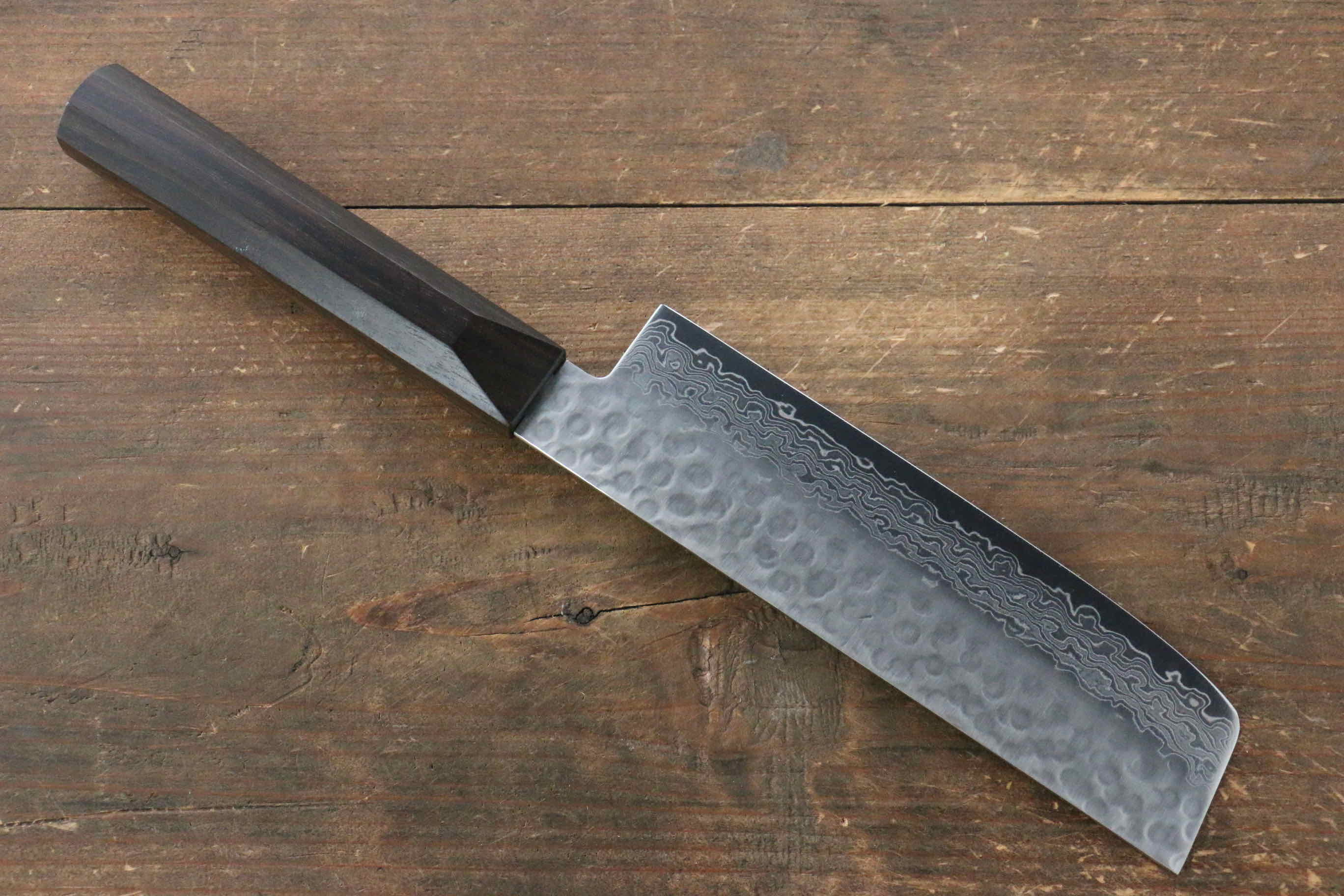Jikko VG10 17 Layer Usuba  160mm Ebony Wood Handle - Japanny - Best Japanese Knife