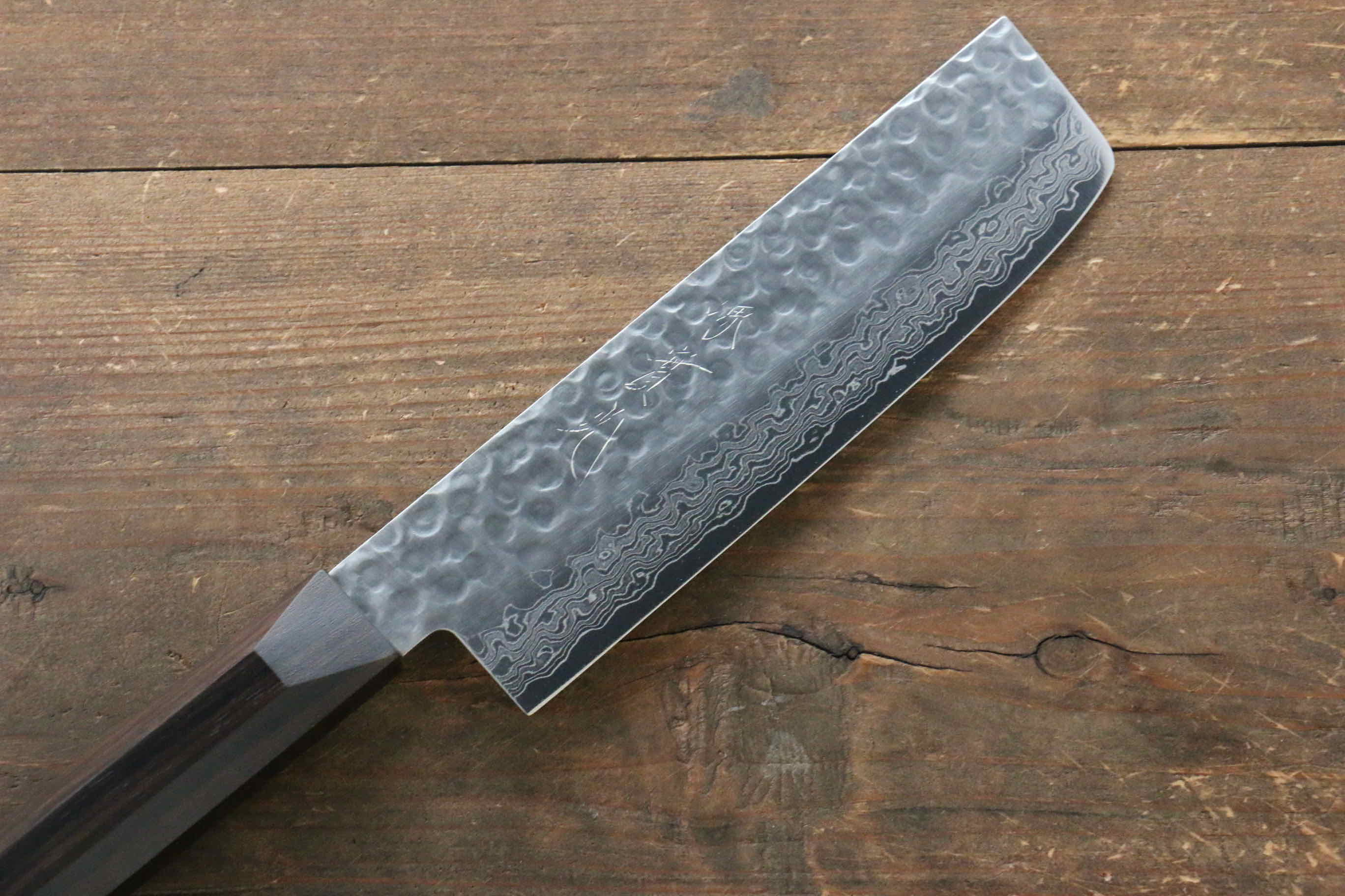 Jikko VG10 17 Layer Usuba  160mm Ebony Wood Handle - Japanny - Best Japanese Knife