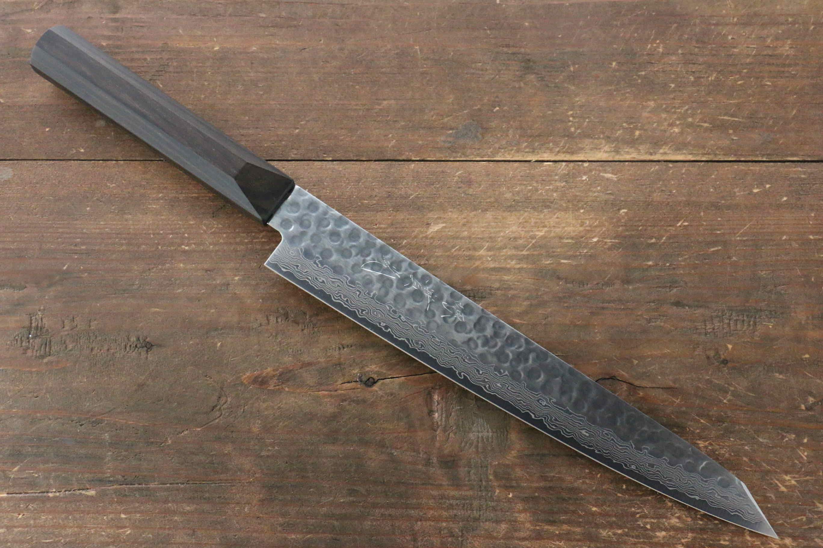 Jikko VG10 17 Layer Sujihiki  230mm Ebony Wood Handle - Japanny - Best Japanese Knife