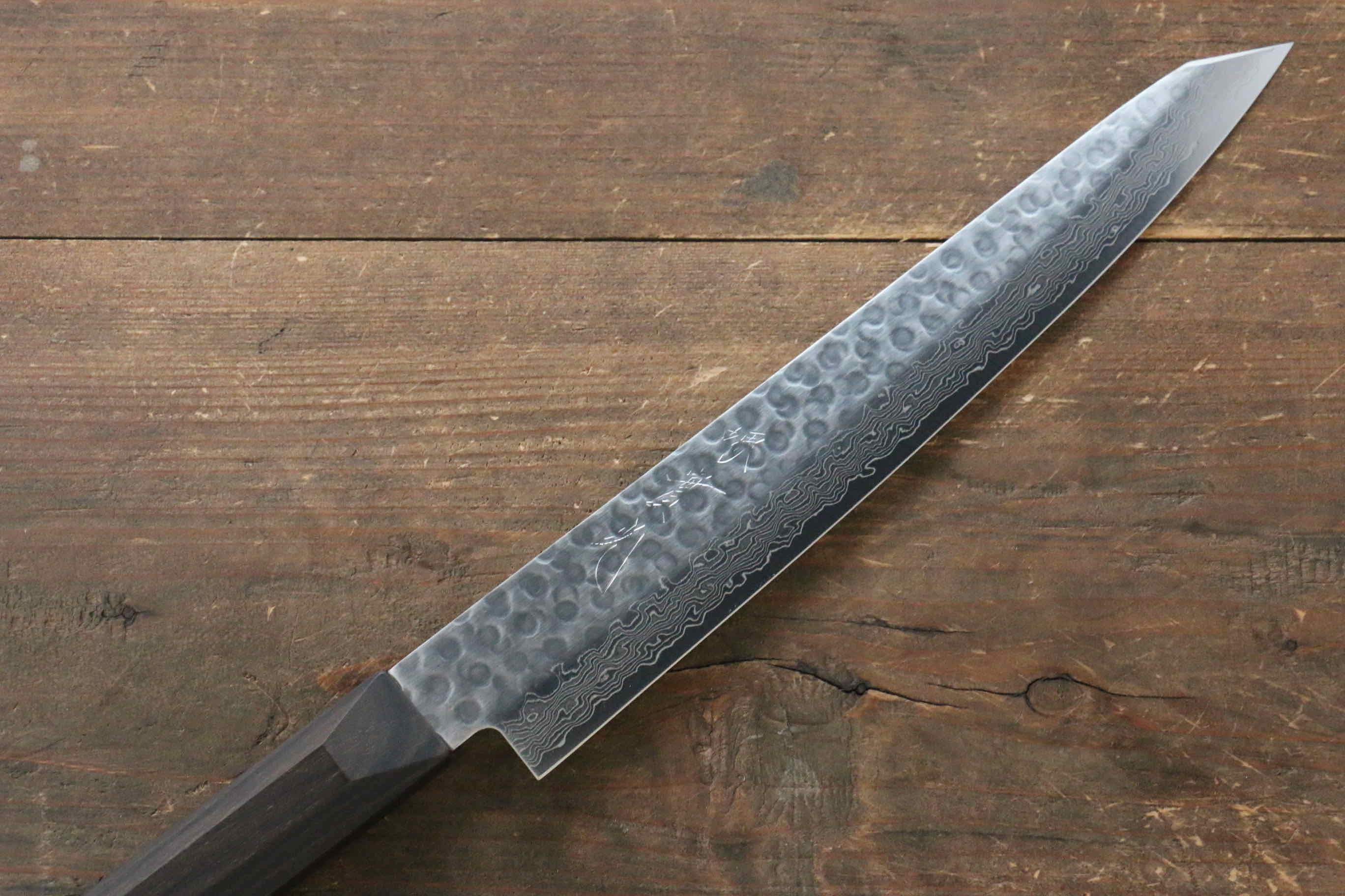 Jikko VG10 17 Layer Sujihiki  230mm Ebony Wood Handle - Japanny - Best Japanese Knife