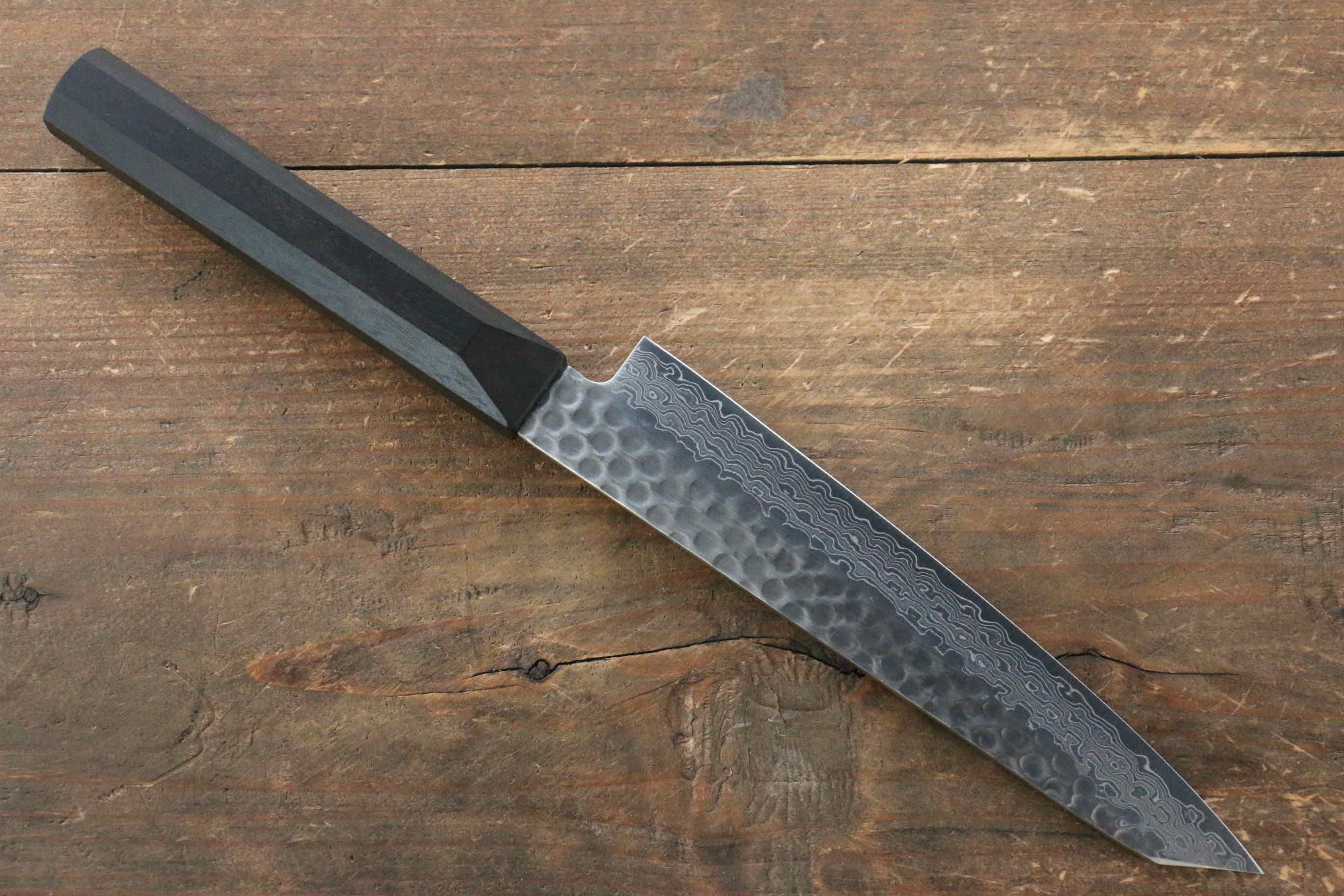 Jikko VG10 17 Layer Kiritsuke Petty-Utility  140mm Ebony Wood Handle - Japanny - Best Japanese Knife