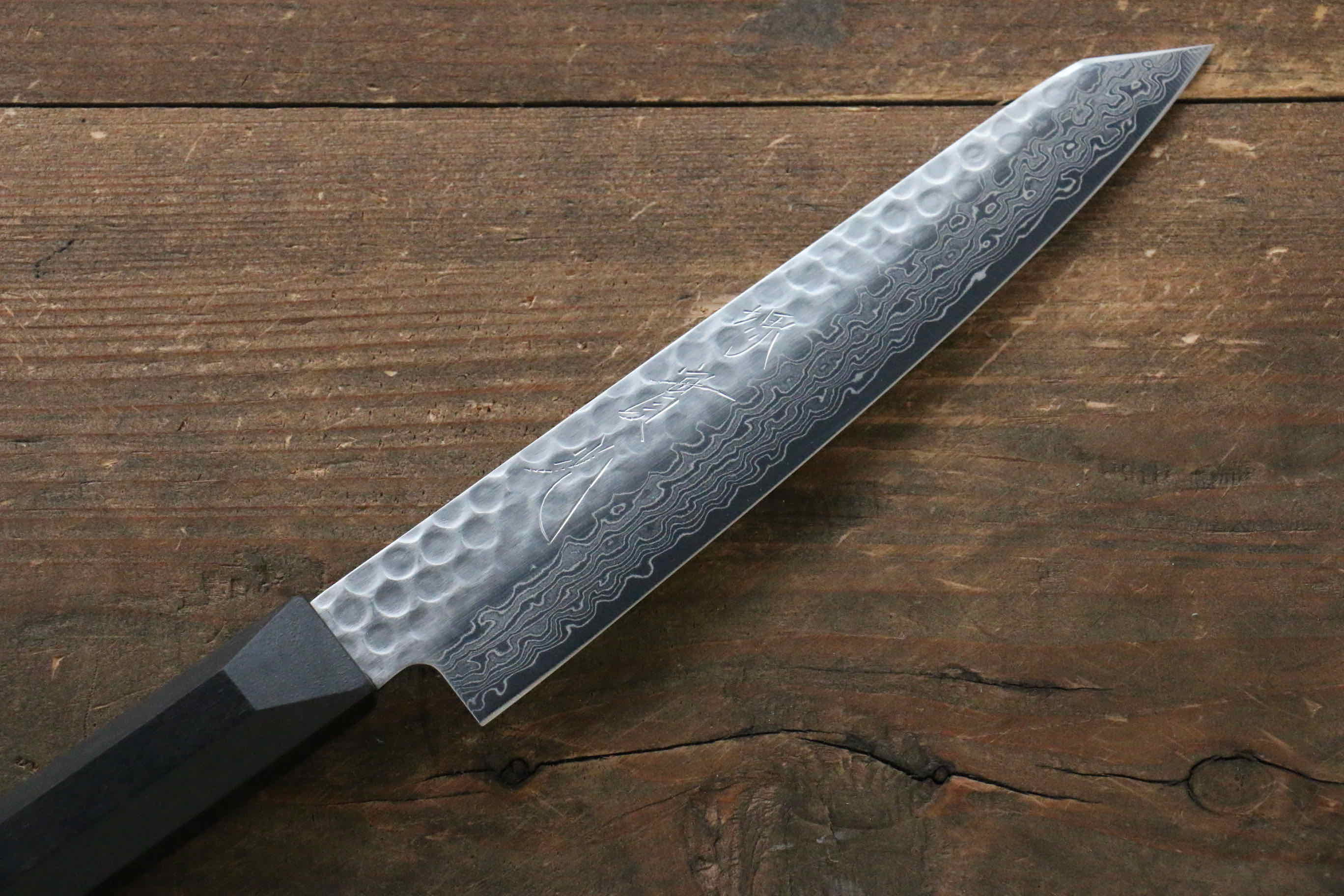 Jikko VG10 17 Layer Kiritsuke Petty-Utility  140mm Ebony Wood Handle - Japanny - Best Japanese Knife