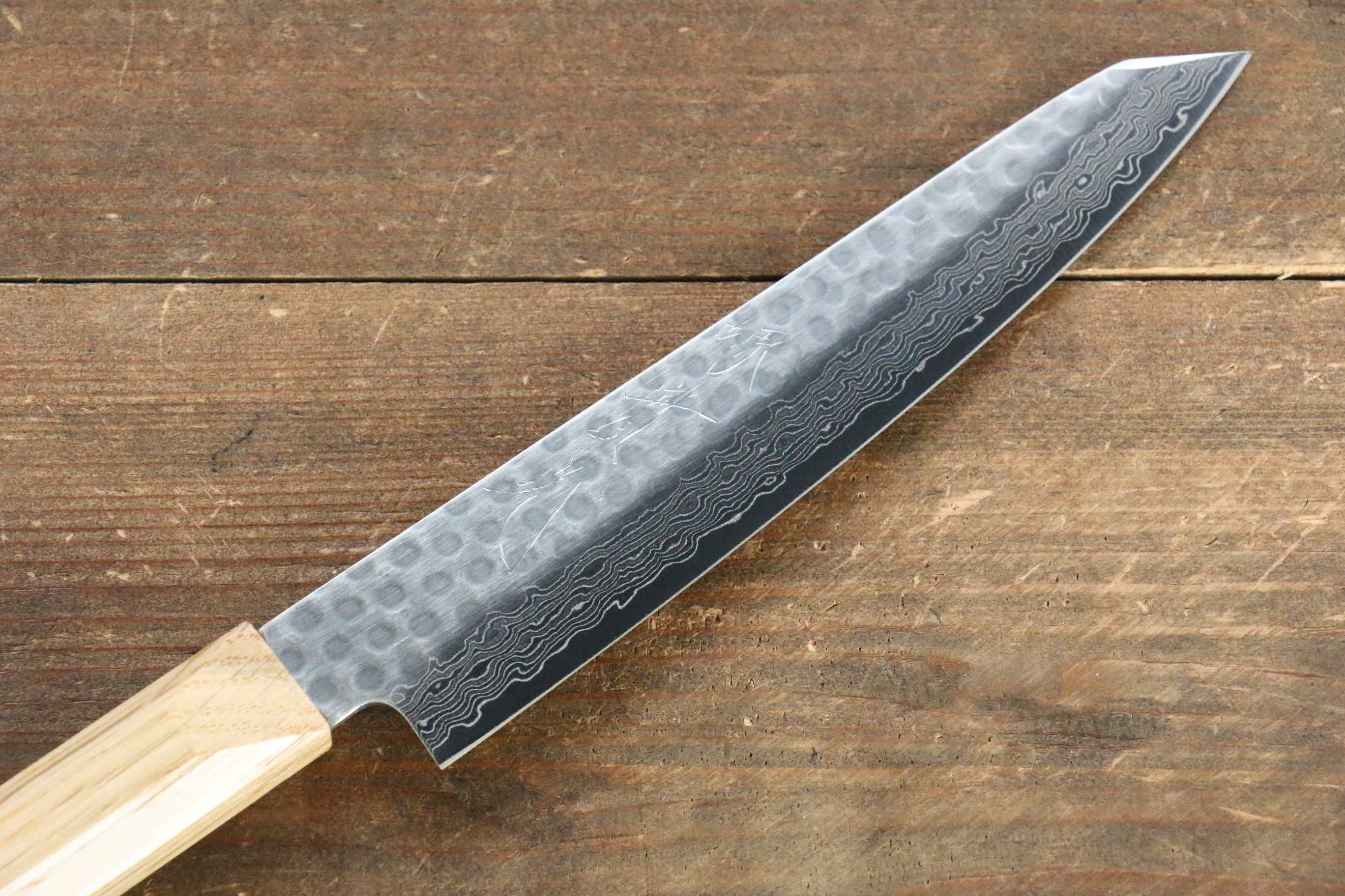 Jikko VG10 17 Layer Kiritsuke Petty-Utility  140mm Oak Handle - Japanny - Best Japanese Knife