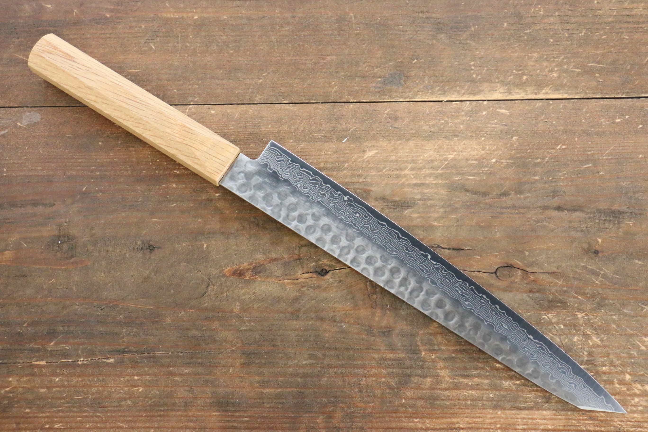 Jikko VG10 17 Layer Sujihiki  230mm Oak Handle - Japanny - Best Japanese Knife