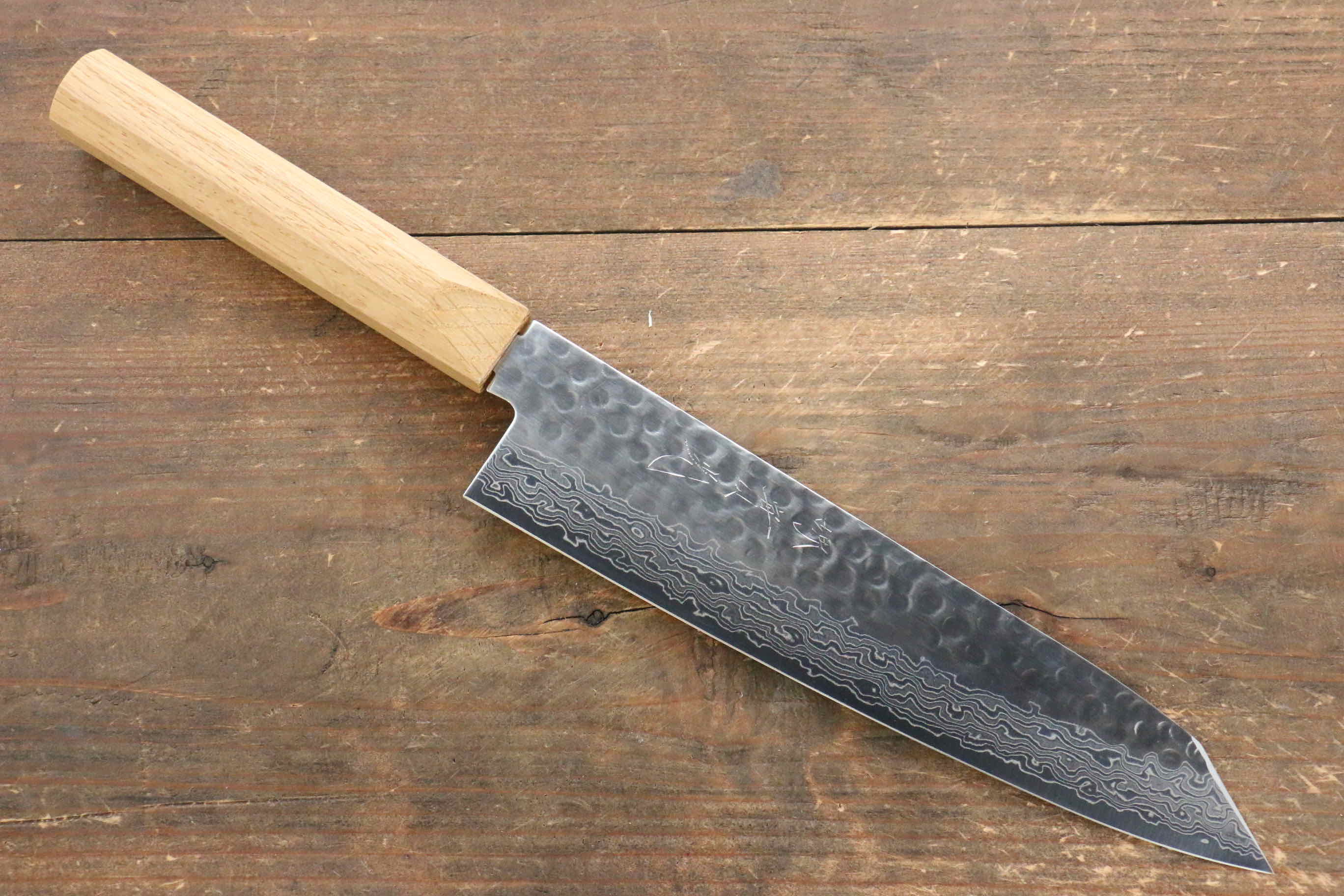 Jikko VG10 17 Layer Gyuto  200mm Oak Handle - Japanny - Best Japanese Knife