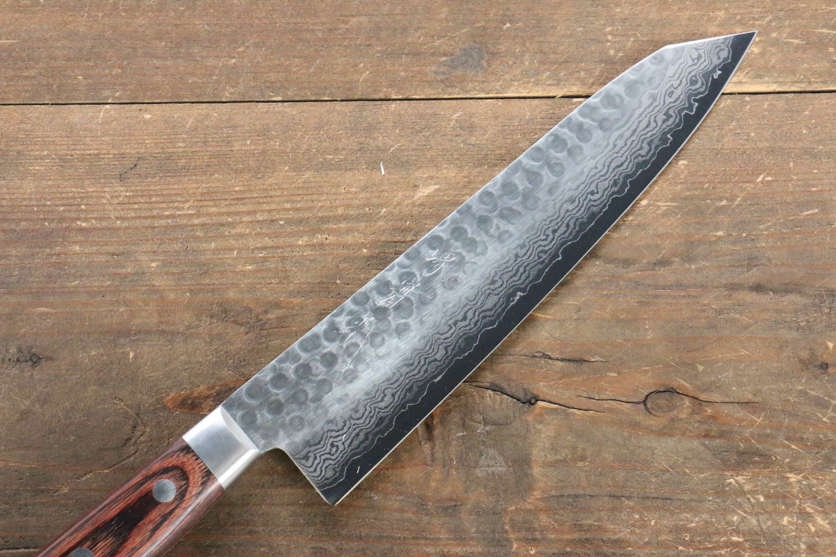 Jikko VG10 17 Layer Kiritsuke Gyuto  200mm Mahogany Handle - Japanny - Best Japanese Knife