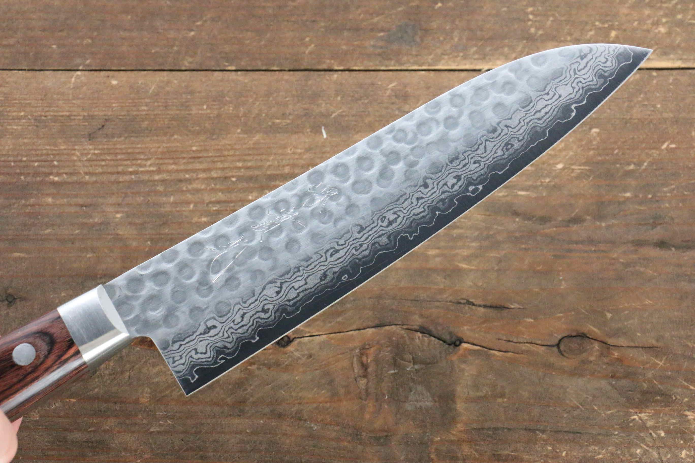 Jikko VG10 17 Layer Santoku  180mm Mahogany Handle - Japanny - Best Japanese Knife