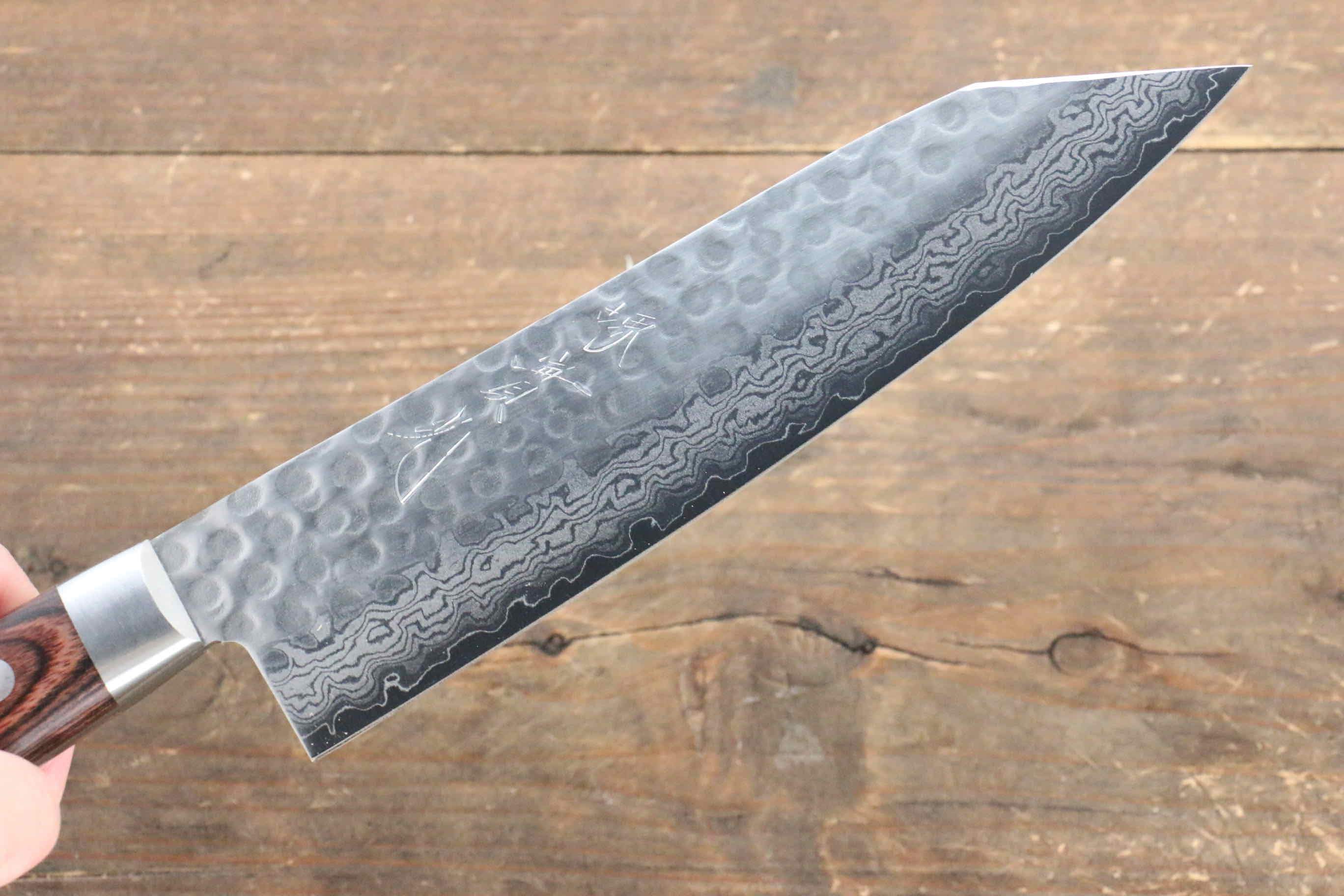 Jikko VG10 17 Layer Kiritsuke Santoku  170mm Mahogany Handle - Japanny - Best Japanese Knife