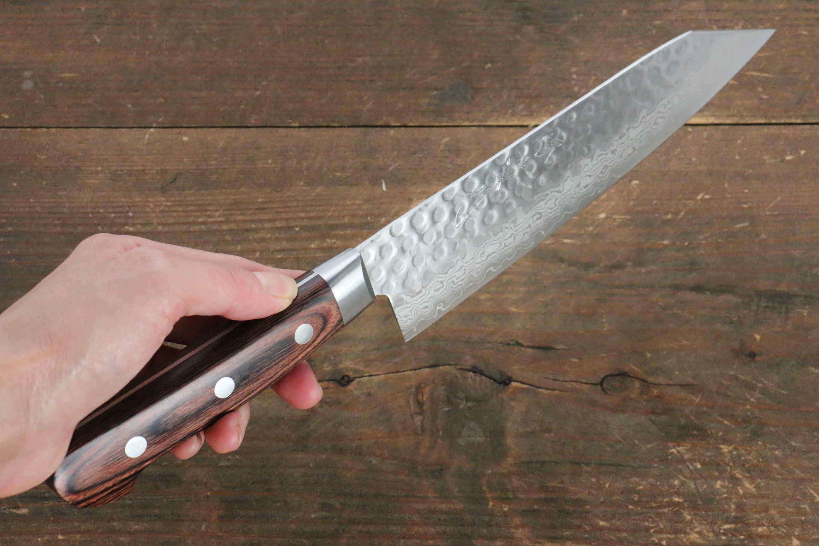 Jikko VG10 17 Layer Kiritsuke Santoku  170mm Mahogany Handle - Japanny - Best Japanese Knife
