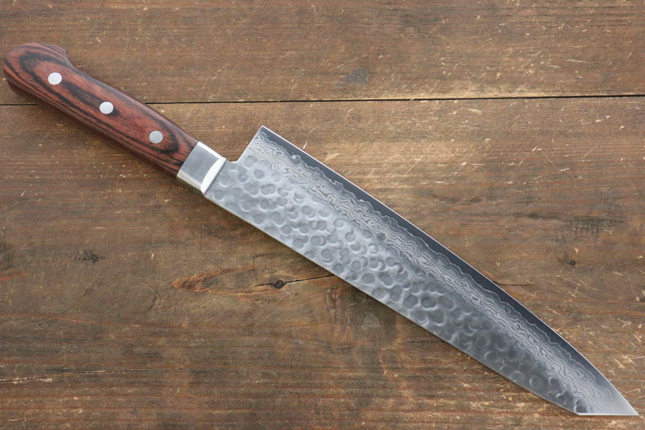 Jikko VG10 17 Layer Kiritsuke Gyuto  230mm Mahogany Handle - Japanny - Best Japanese Knife
