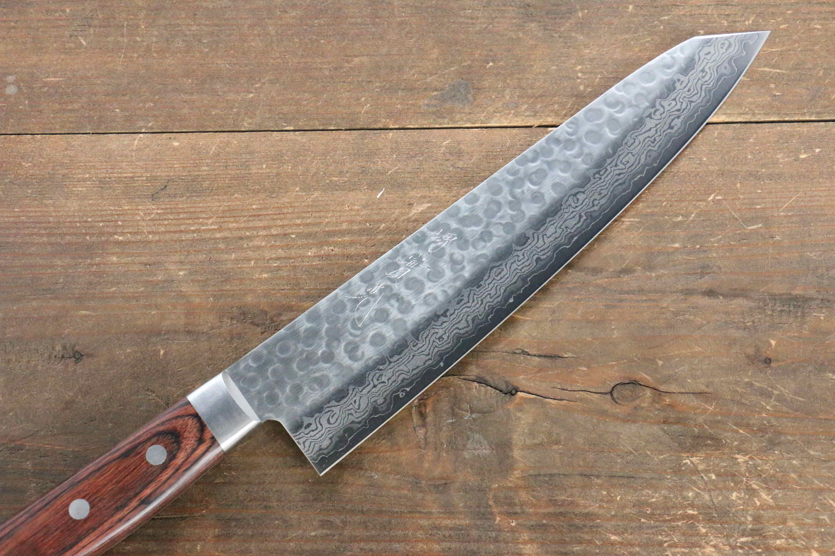 Jikko VG10 17 Layer Kiritsuke Gyuto  230mm Mahogany Handle - Japanny - Best Japanese Knife