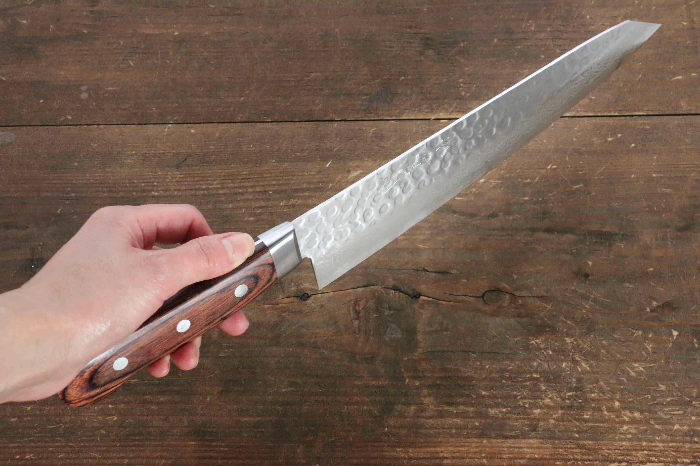 Jikko VG10 17 Layer Kiritsuke Gyuto  230mm Mahogany Handle - Japanny - Best Japanese Knife