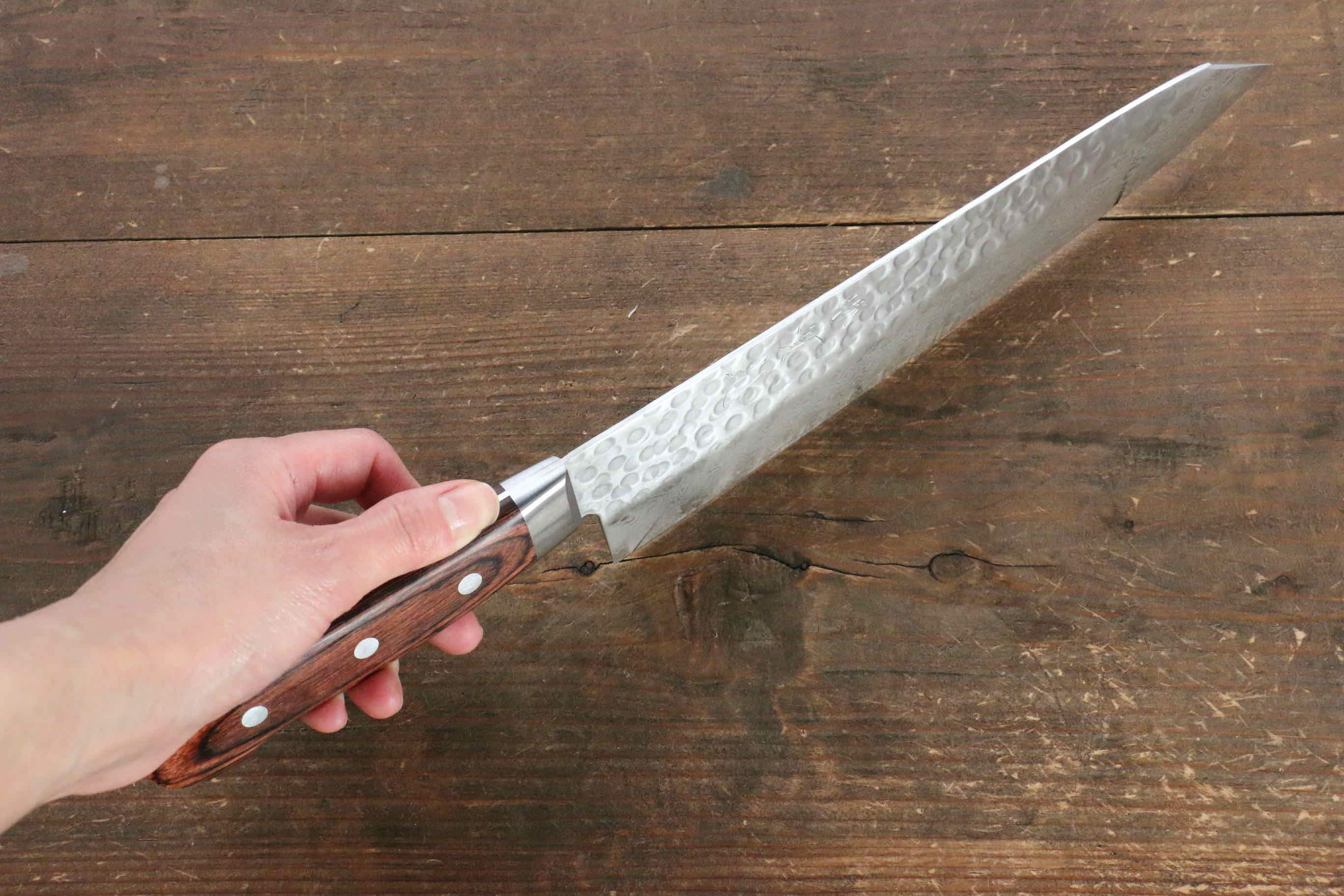 Jikko VG10 17 Layer Kiritsuke Gyuto  230mm Mahogany Handle - Japanny - Best Japanese Knife