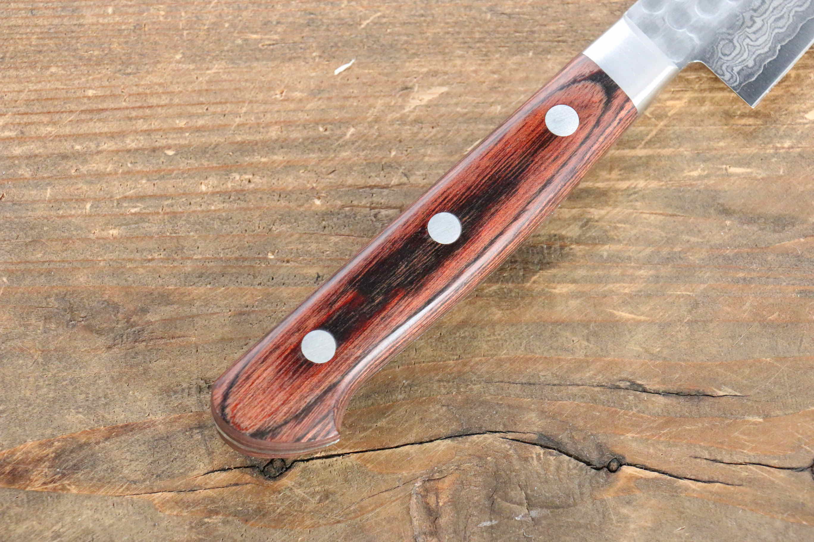 Jikko VG10 17 Layer Petty-Utility  135mm Mahogany Handle - Japanny - Best Japanese Knife