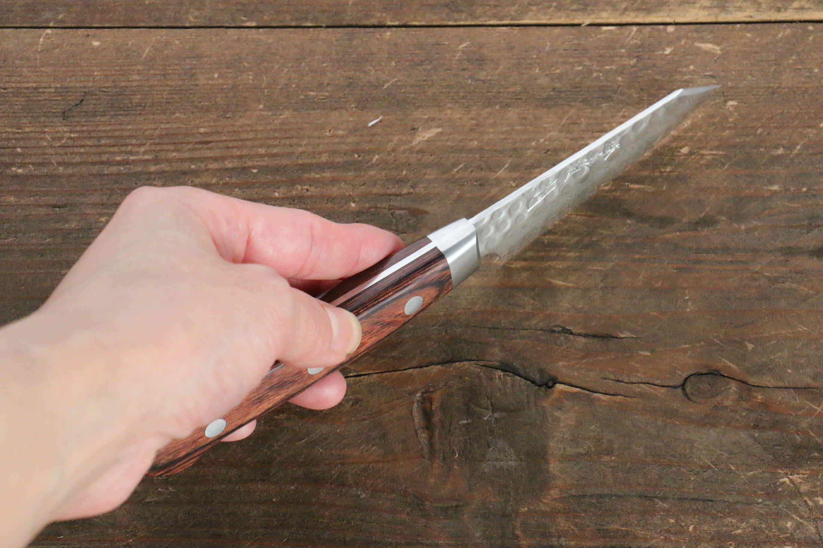 Jikko VG10 17 Layer Paring  70mm Mahogany Handle - Japanny - Best Japanese Knife