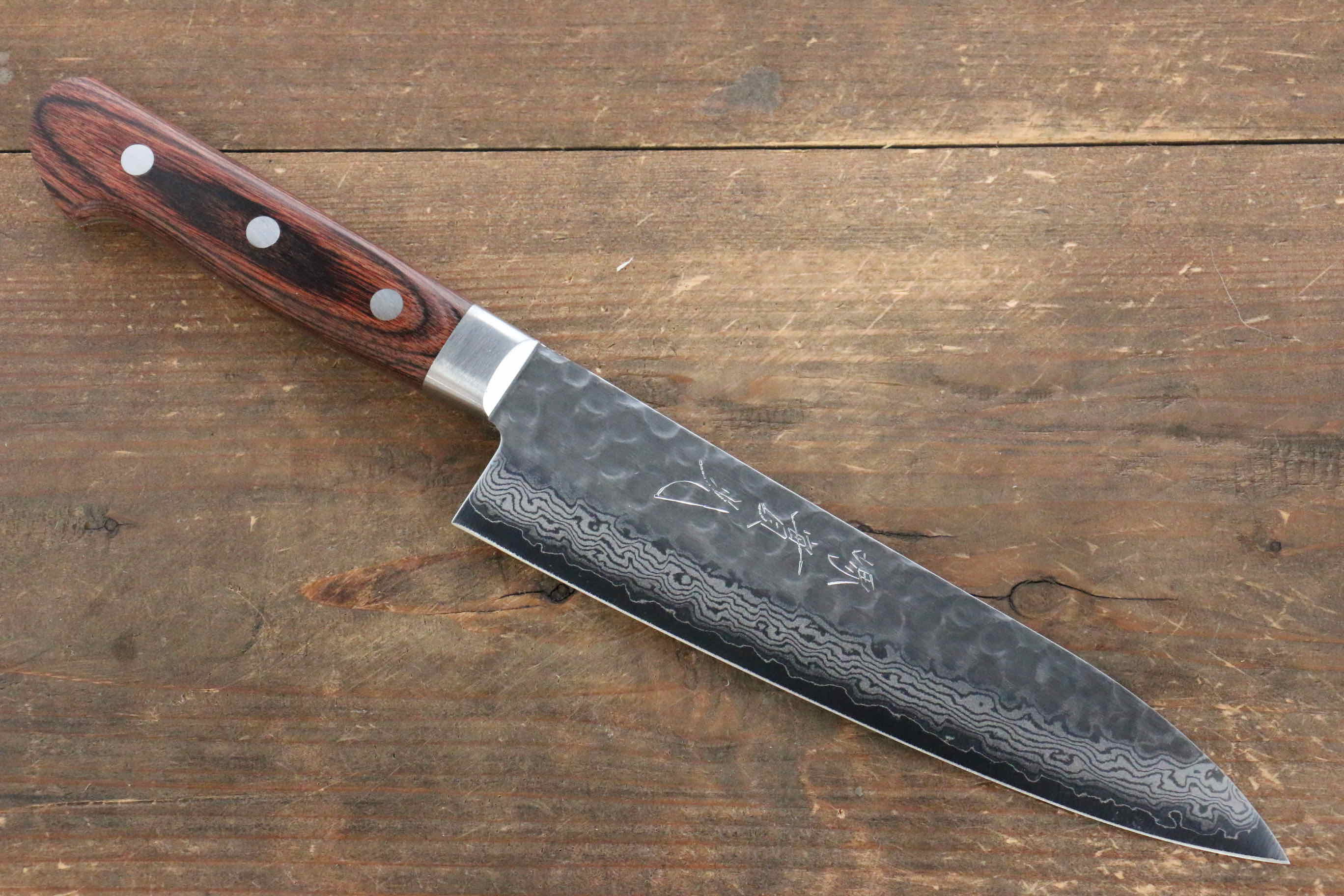 Jikko VG10 17 Layer Gyuto  180mm Mahogany Handle - Japanny - Best Japanese Knife