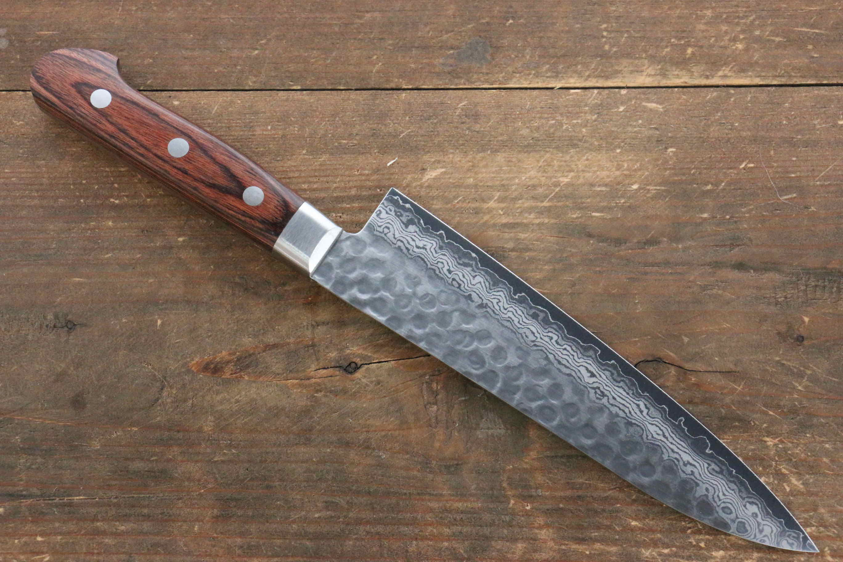 Jikko VG10 17 Layer Gyuto  180mm Mahogany Handle - Japanny - Best Japanese Knife
