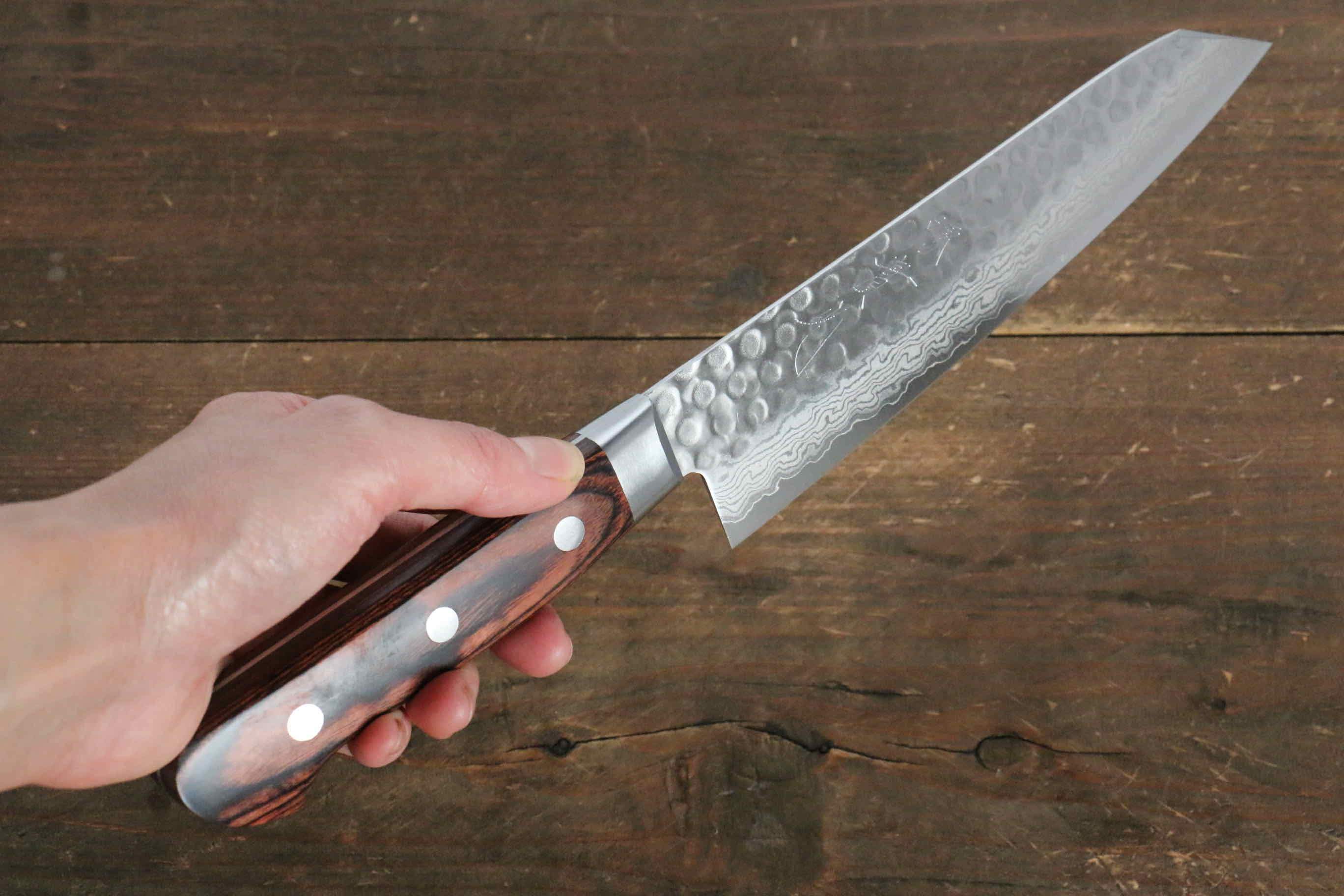 Jikko VG10 17 Layer Kiritsuke Gyuto  170mm Mahogany Handle - Japanny - Best Japanese Knife