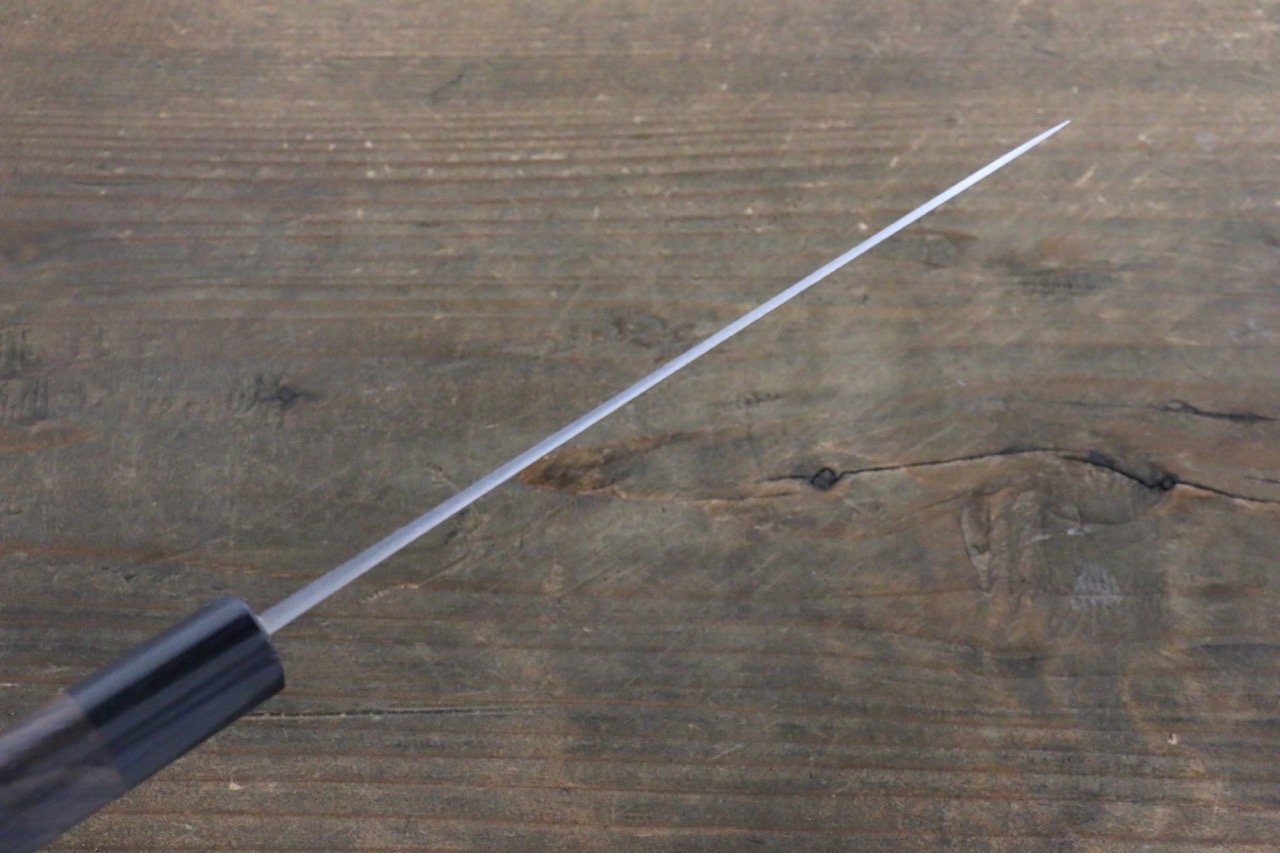 Shungo Ogata White Steel No.2 Damascus Petty-Utility 150mm Shitan Handle - Japanny - Best Japanese Knife