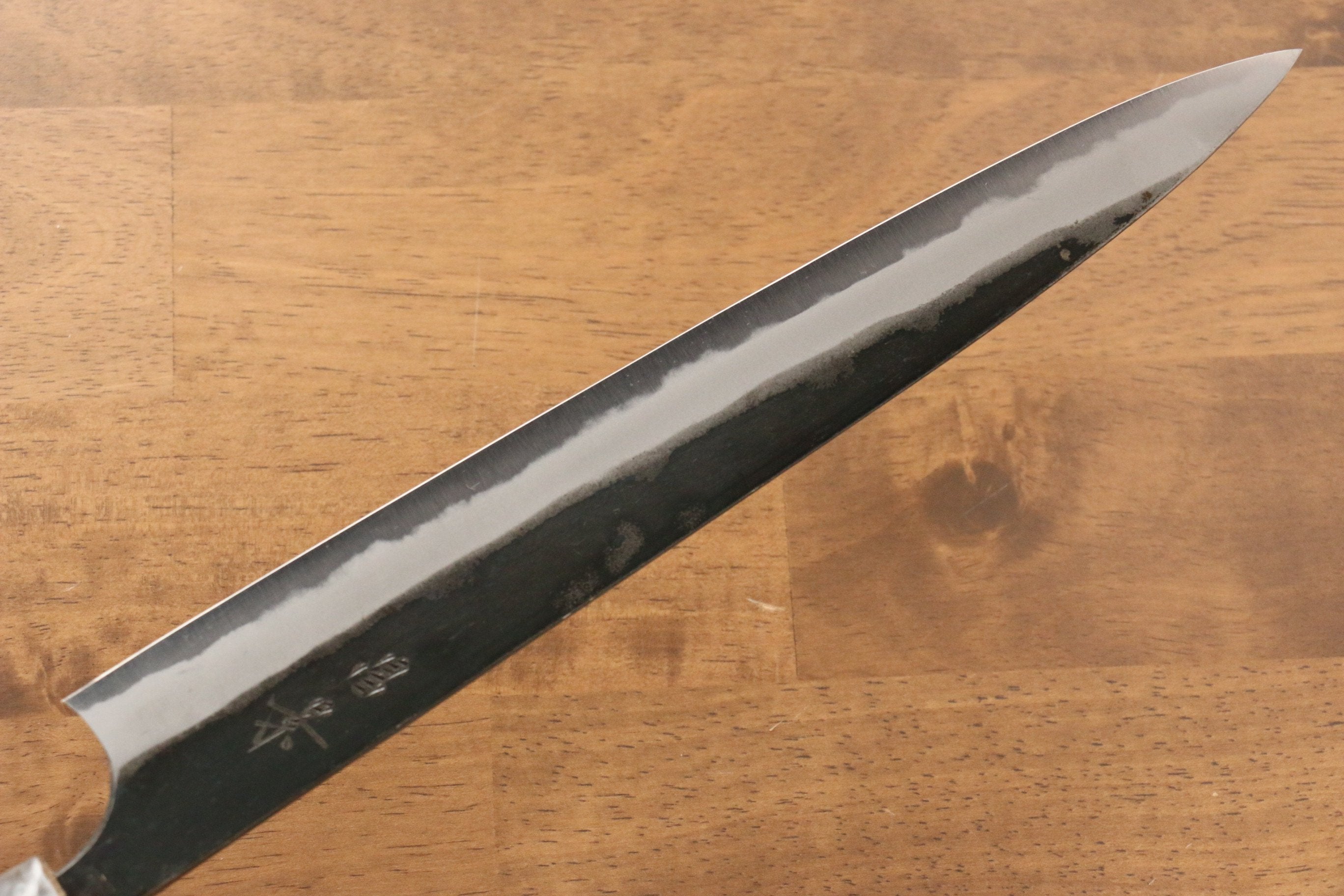 Masakage Masakage Mizu Blue Steel No.2 Black Finished Sujihiki 270mm with American Cherry Handle - Japanny - Best Japanese Knife