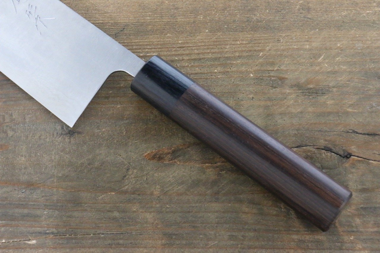 Shungo Ogata White Steel No.2 Damascus Gyuto 240mm Shitan Handle - Japanny - Best Japanese Knife