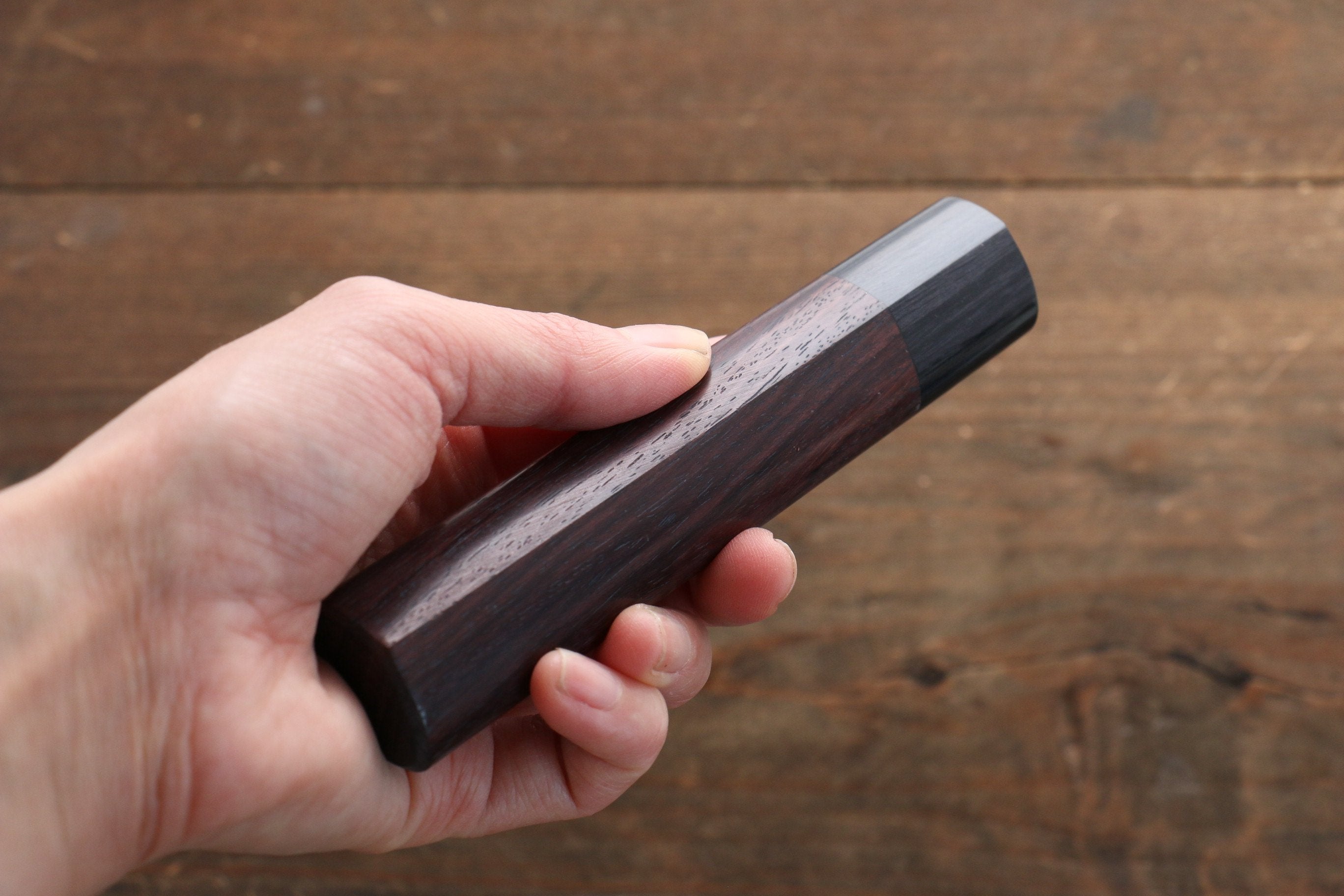 D-shape  Shitan Knife Handle for Nakiri Knife 165mm - Japanny - Best Japanese Knife